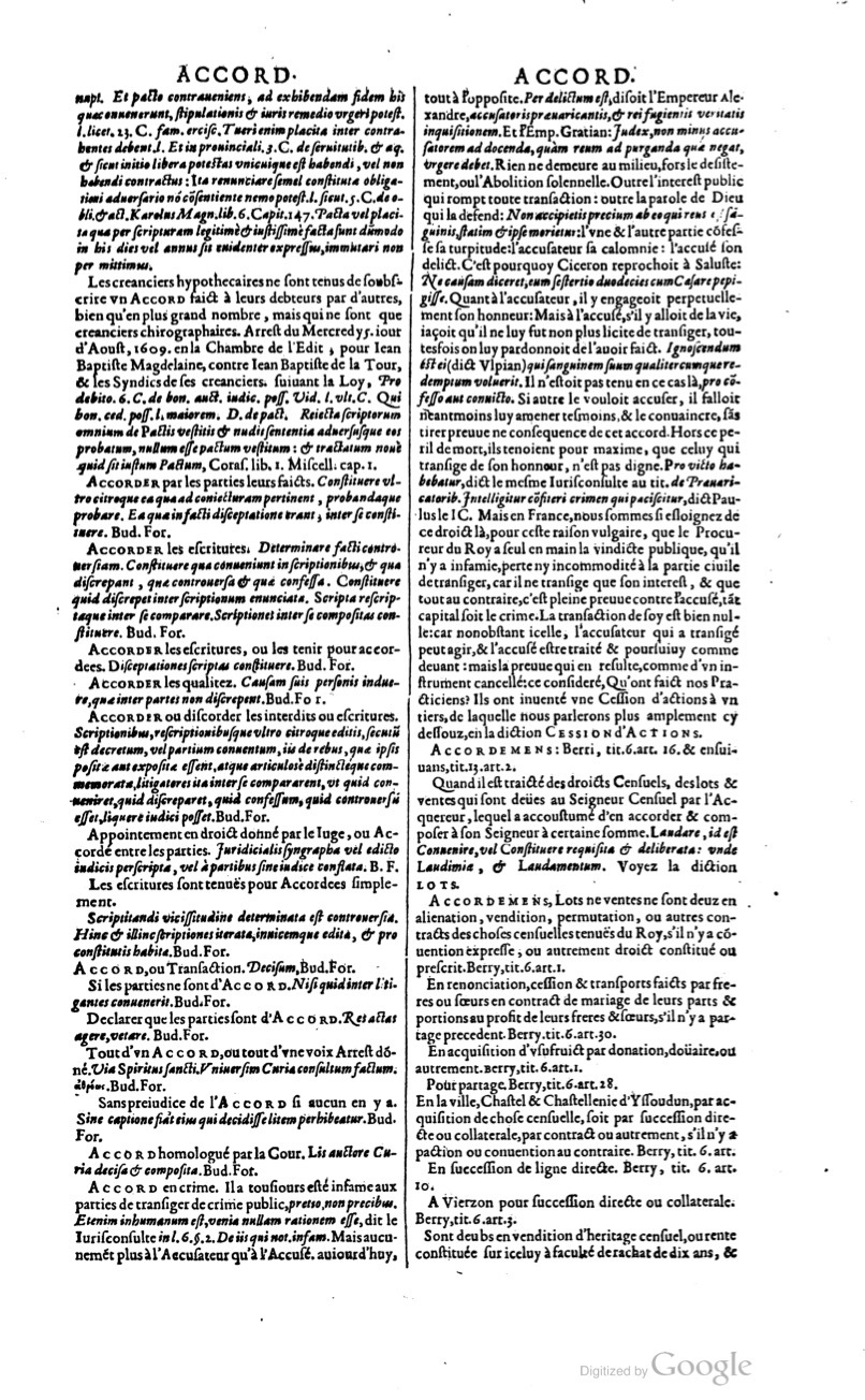 1629 - Veuve Nicolas Buon - Trésor du droit français (21754 T. 1) - BM Lyon