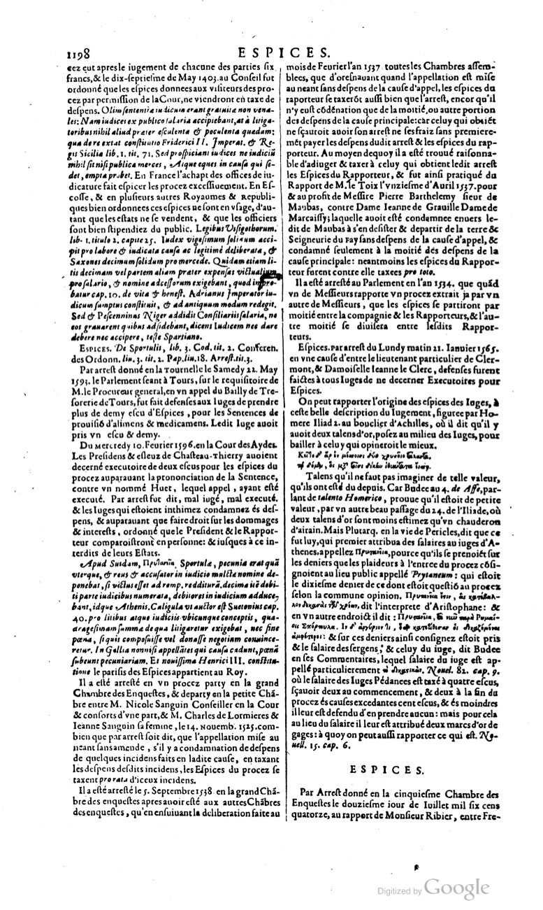 1629 - Veuve Nicolas Buon - Trésor du droit français (21754 T. 1) - BM Lyon