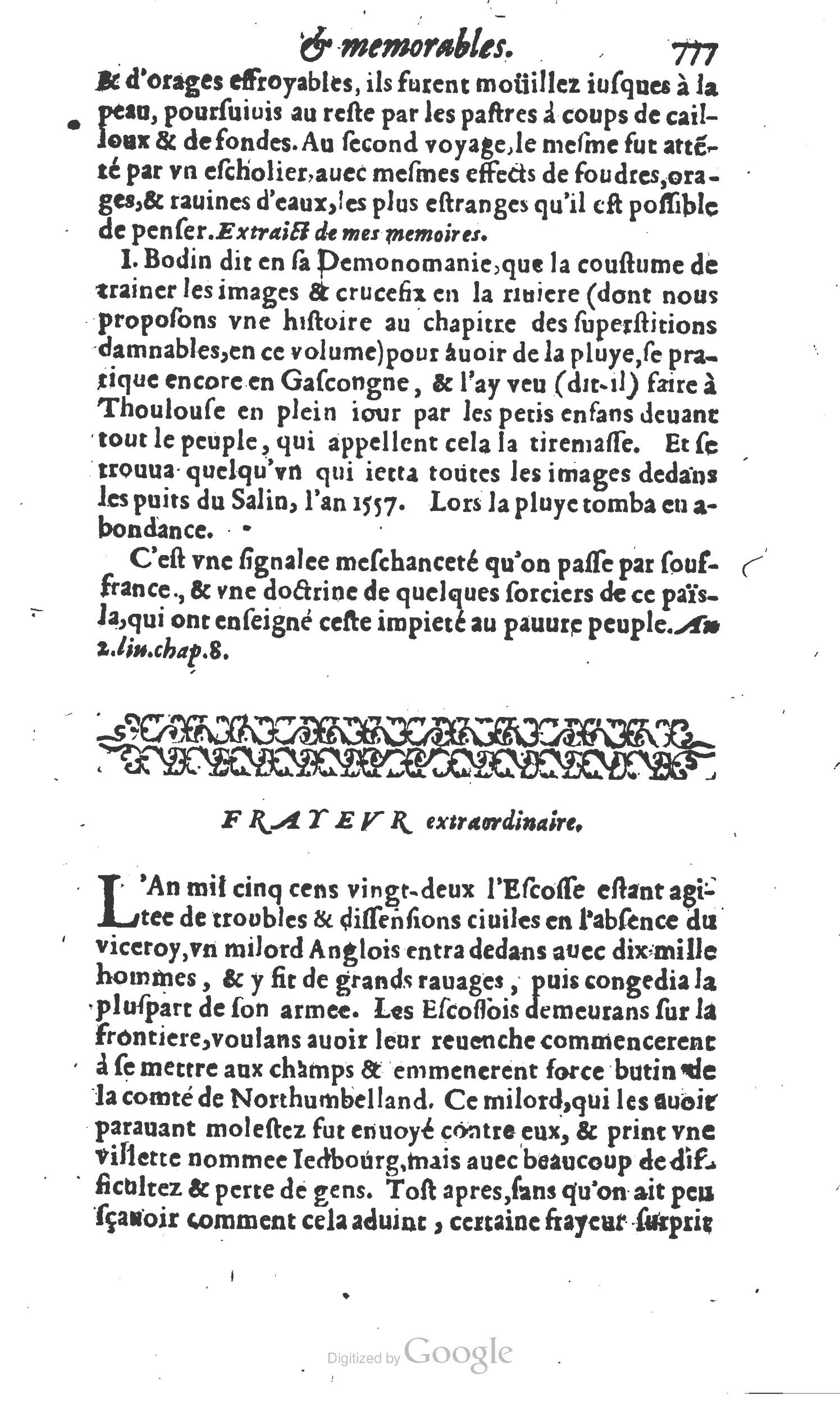 1610 - Paul Marceau - Trésor d’histoires admirables et mémorables - Princeton