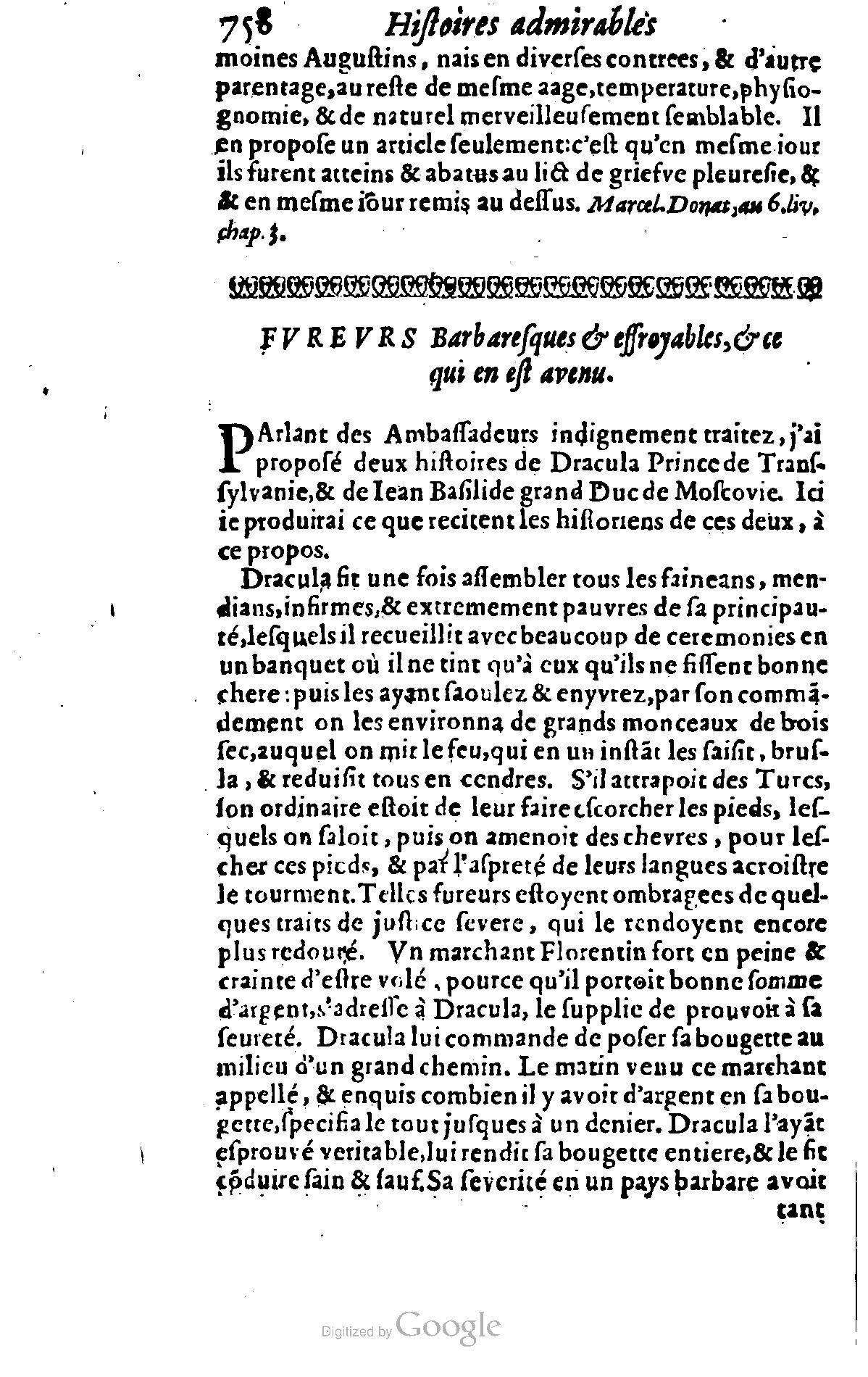 1628 - Jacques Crespin - Trésor d’histoires admirables et mémorables - BSB Munich
