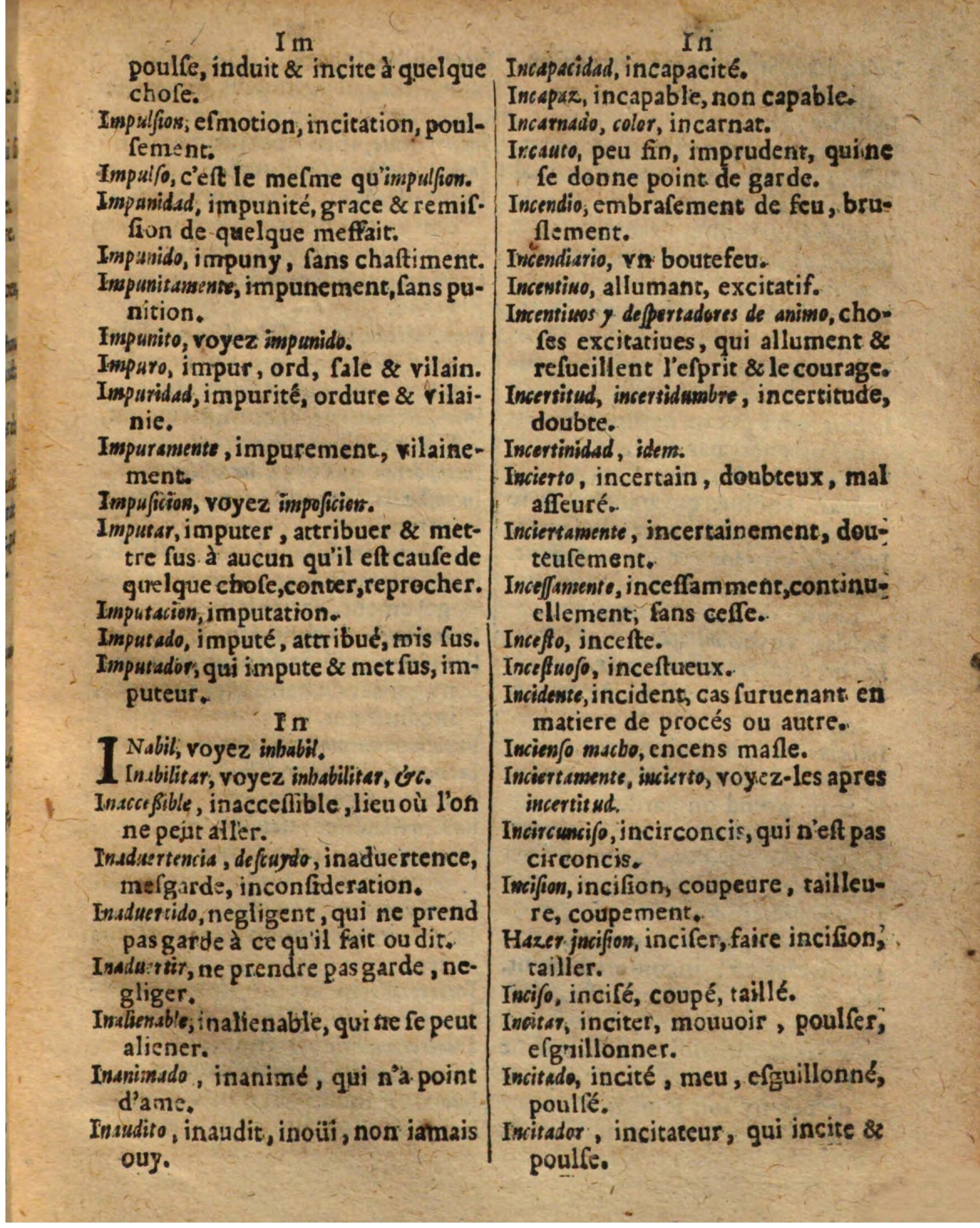 1625 - Hubert Antoine - Trésor des deux langues espagnole et française - Augsbourg