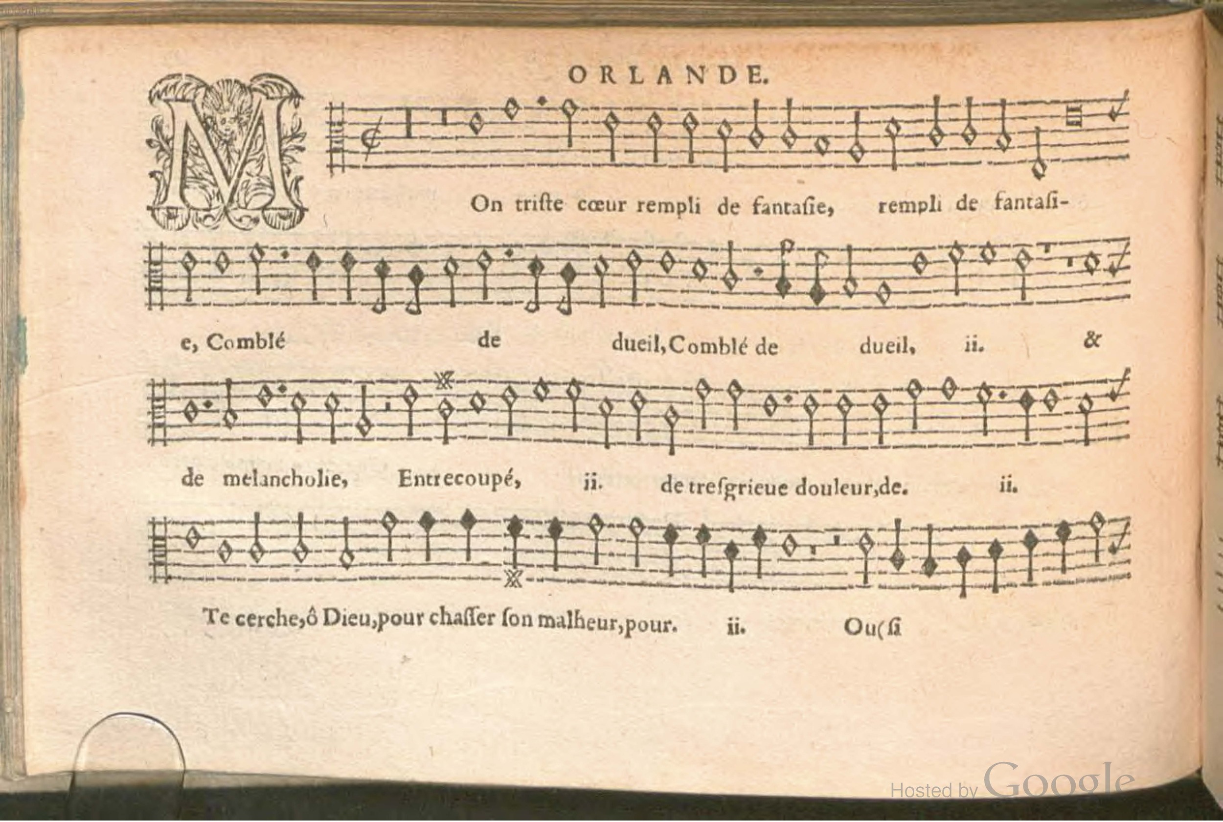 1576 - [Pierre de Saint-André] - Trésor de musique d’Orlande de Lassus Contratenor - BSB Munich