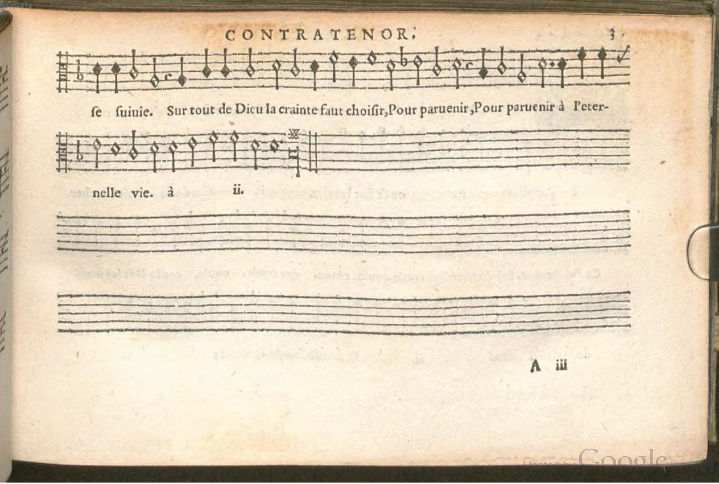 1576 - [Pierre de Saint-André] - Trésor de musique d’Orlande de Lassus Contratenor - BSB Munich