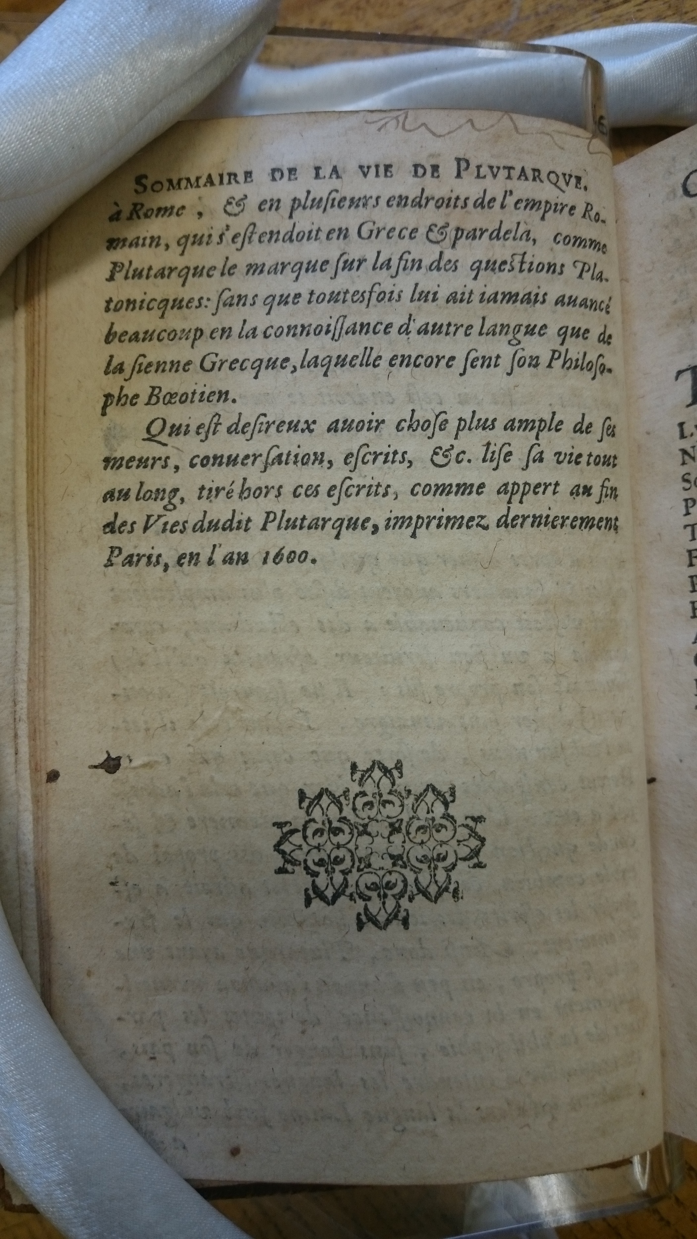 1601 - Balthazar Bellère - Trésor des vies de Plutarque - Douai Quincy 1601 - Balthazar Bellère - Trésor des vies de Plutarque - Douai Quincy