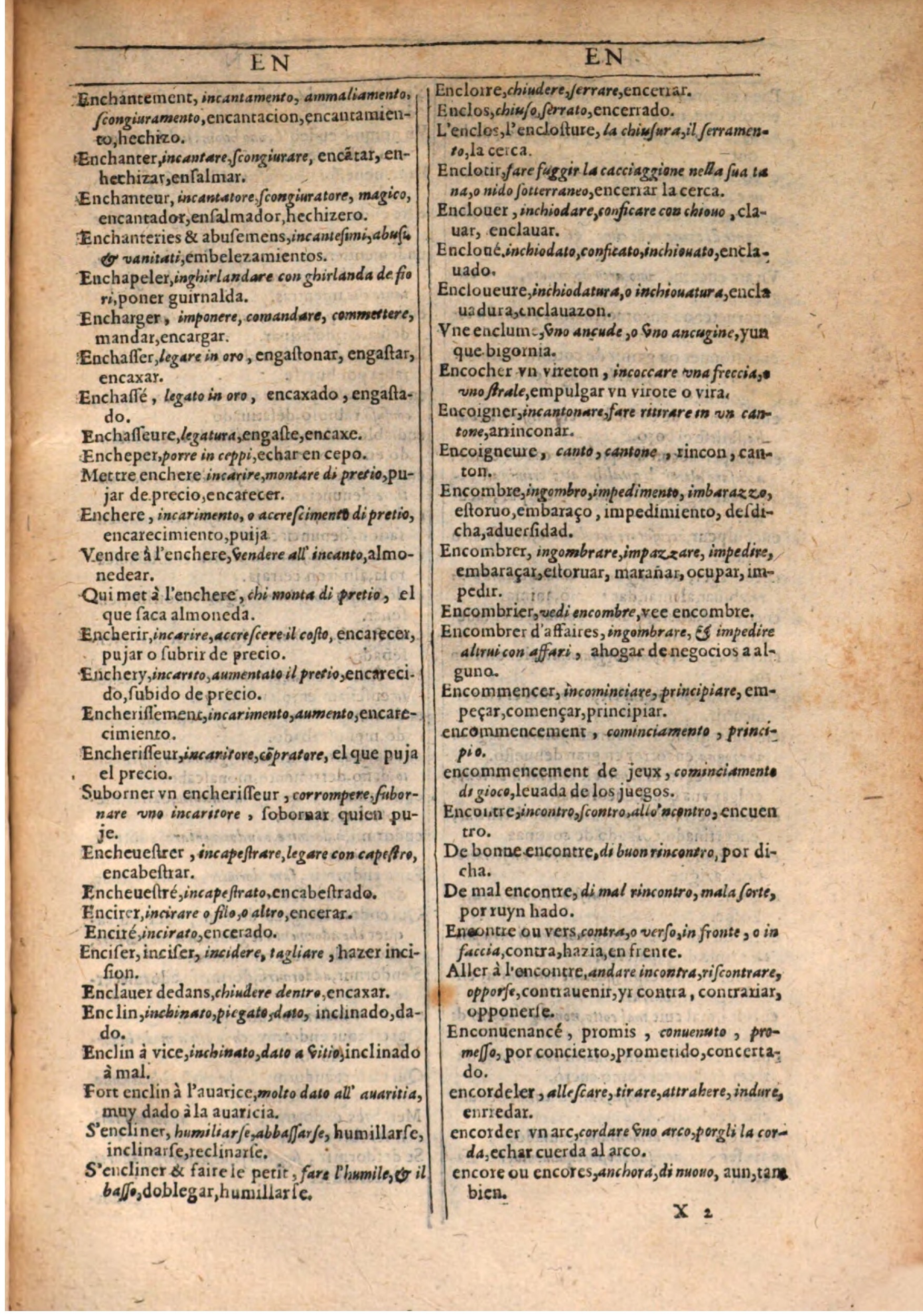 1609 - Philippe Albert et Alexandre Pernet - Trésor des trois langues française, italienne et espagnole (Seconde partie) - BSB Munich