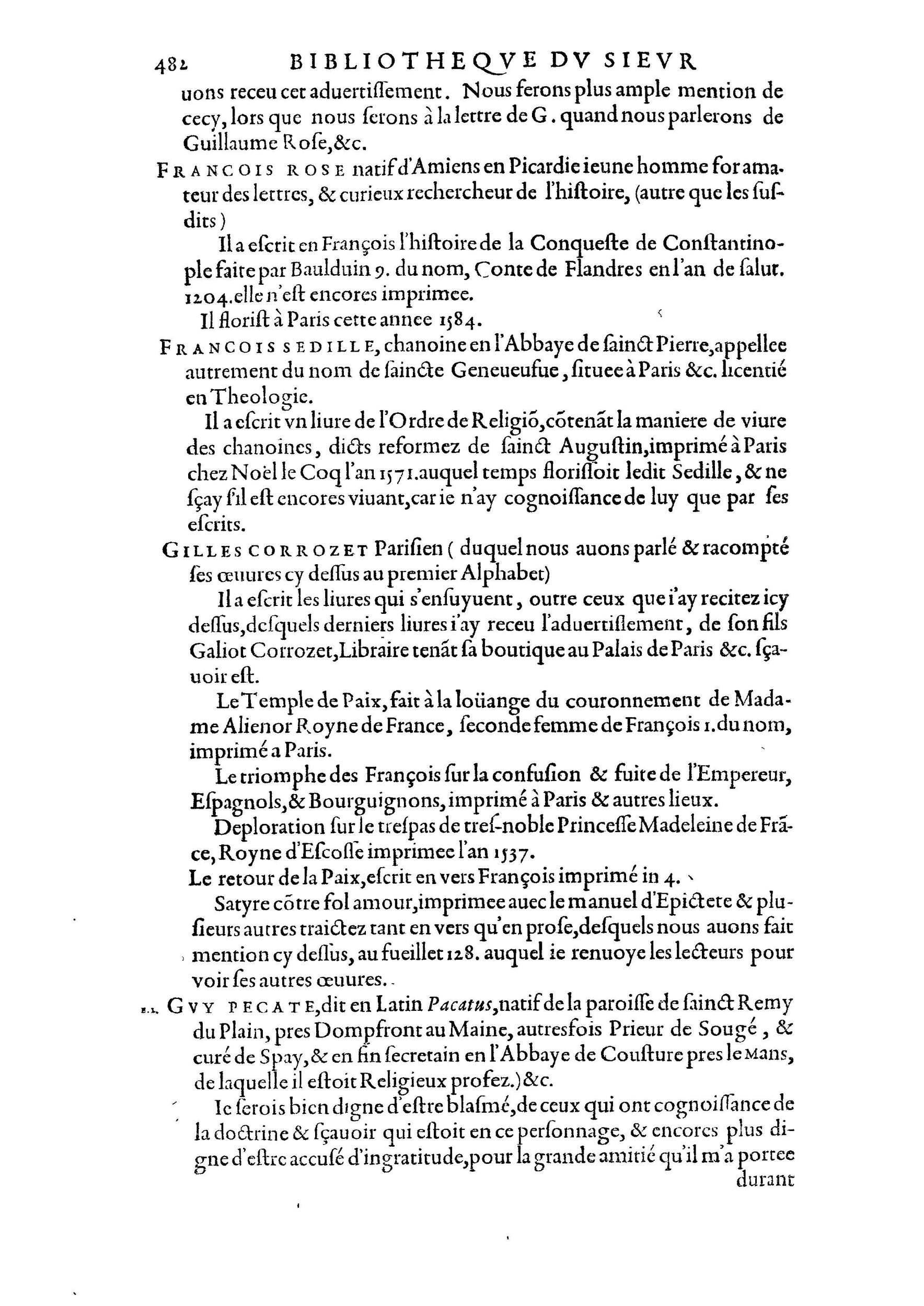 1584 - Abel L&#039;Angelier - Bibliothèques françaises - BnF
