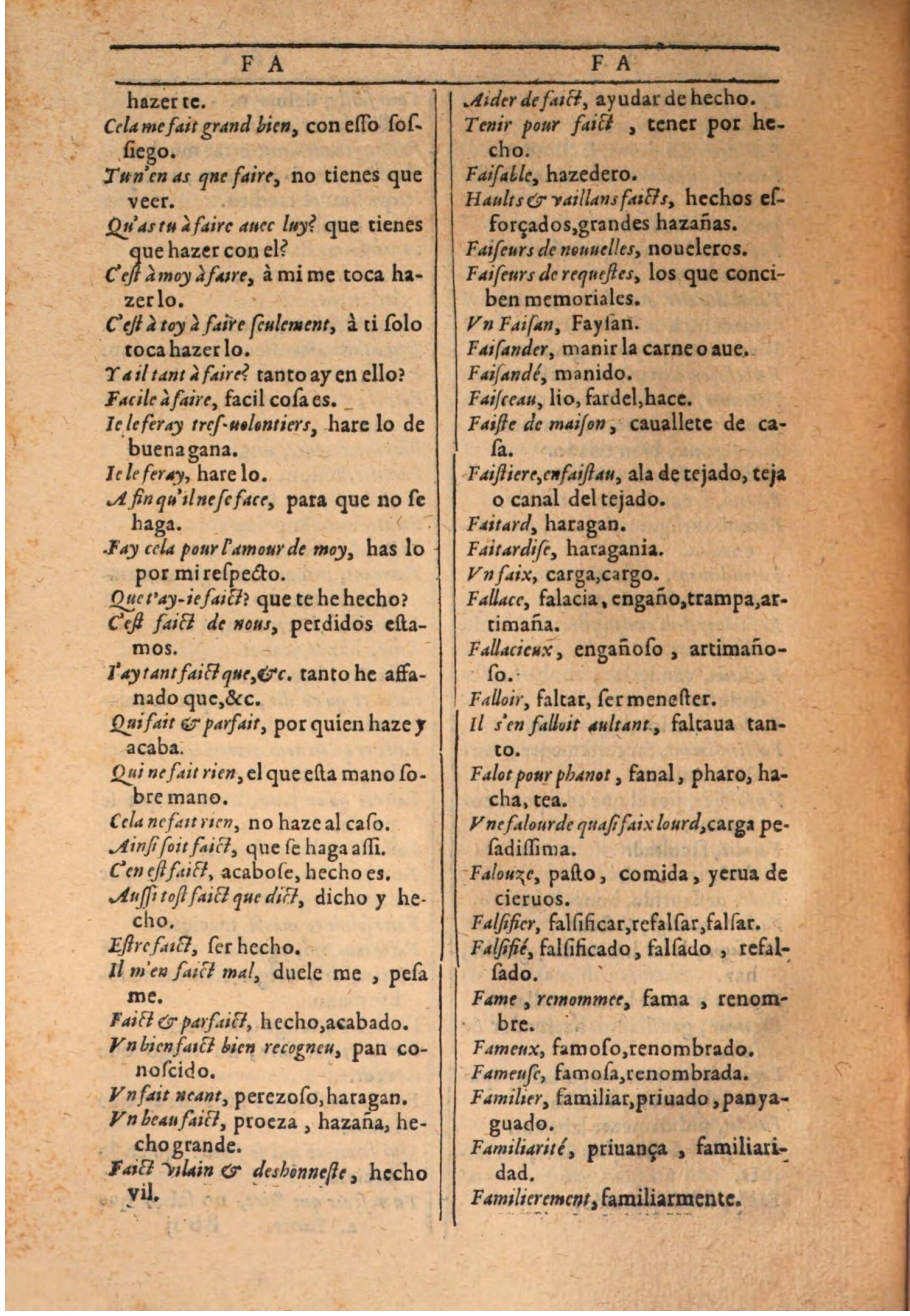 1607 - Marc Orry - Trésor des deux langues espagnole et française (Seconde partie) - BSB Munich