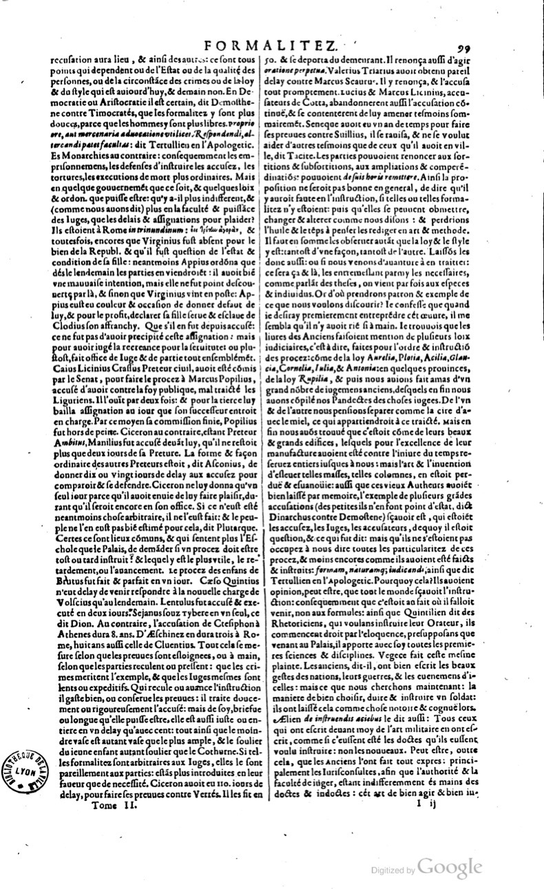 1629 - Veuve Nicolas Buon - Trésor du droit français (21754 T. 2) - BM Lyon