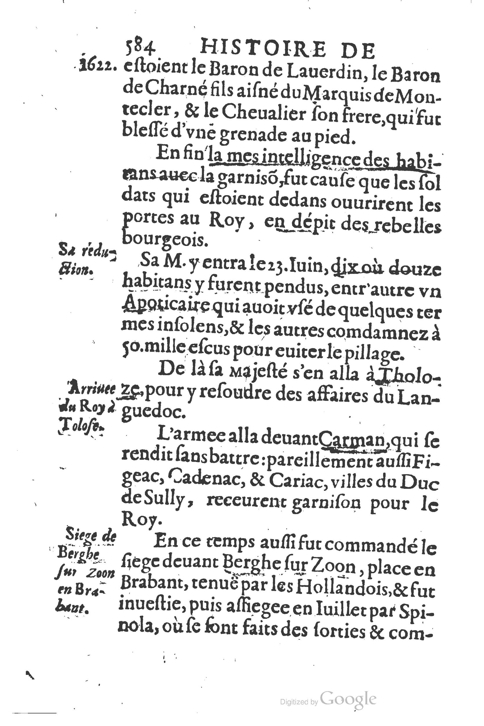 1626 - Joseph Bouillerot - Trésor de l’histoire générale de notre temps - BSB Munich