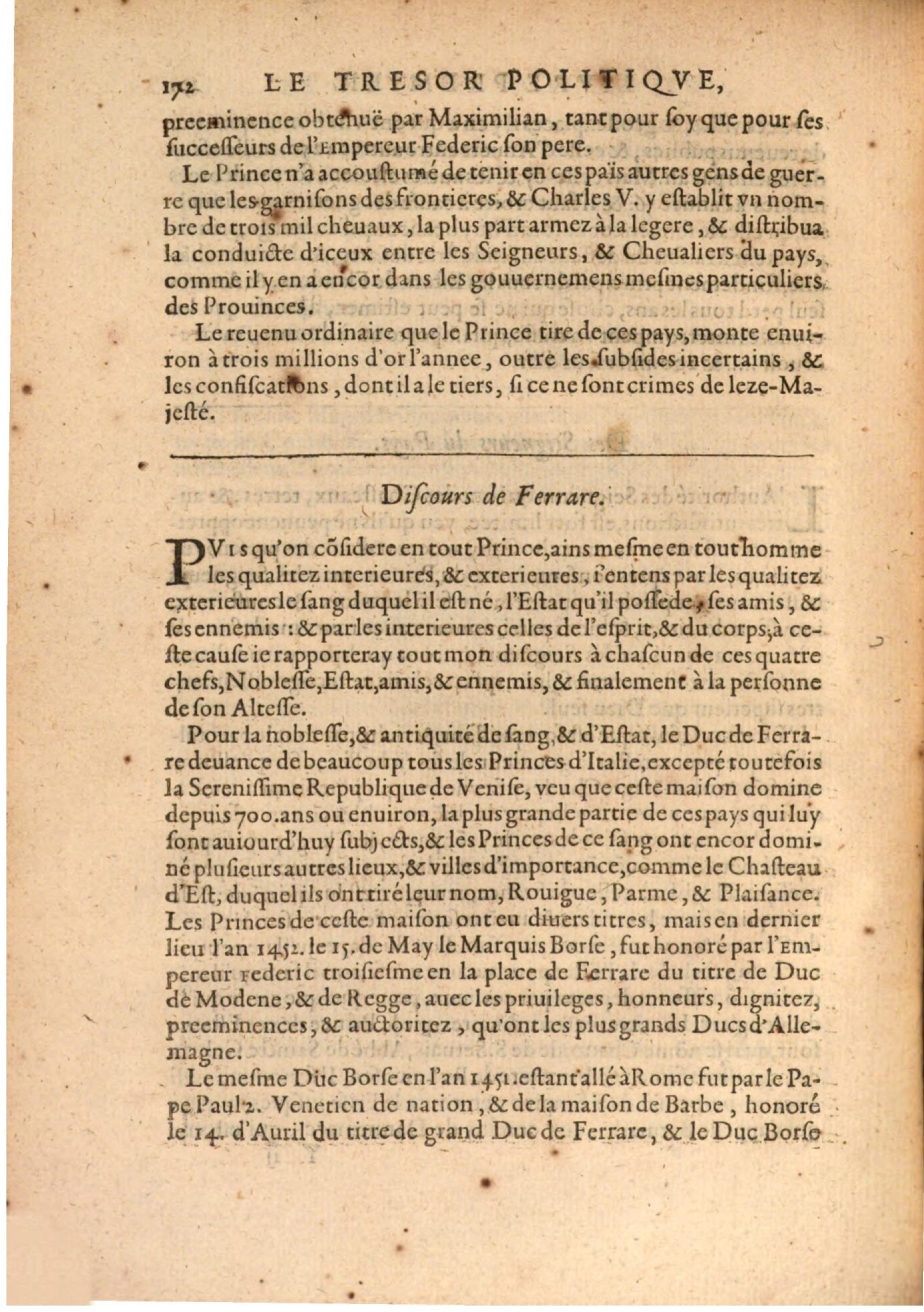 1608 - Nicolas Du Fossé - Trésor politique - BSB Munich