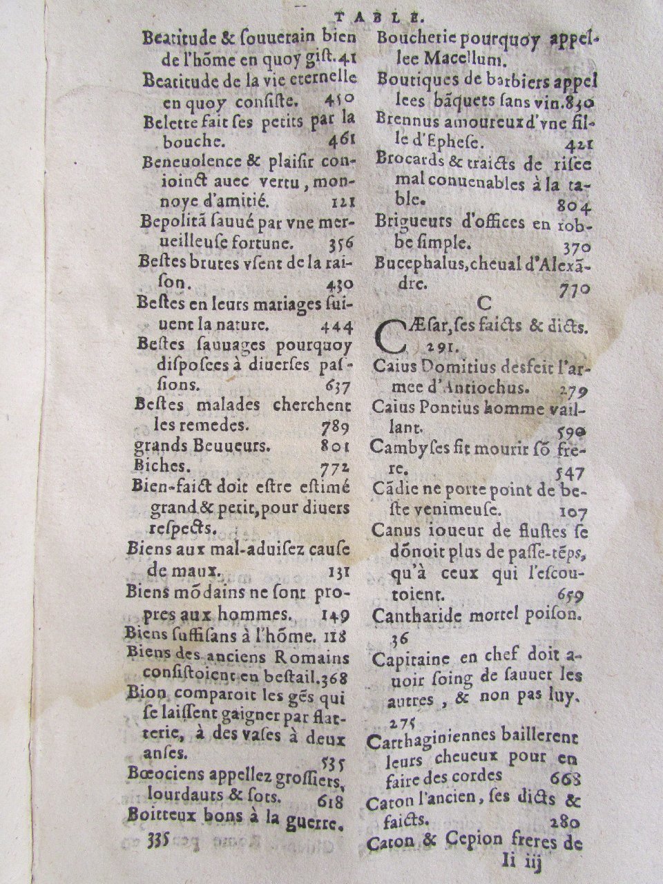 1578 - Jean Poupy - Trésor des morales de Plutarque - Vitré