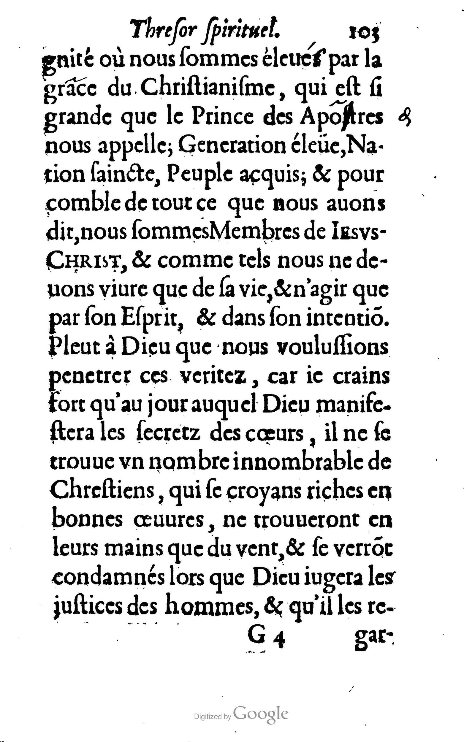 1633 - François Waudré - Trésor spirituel contenant les excellences du christianisme - BM Lyon