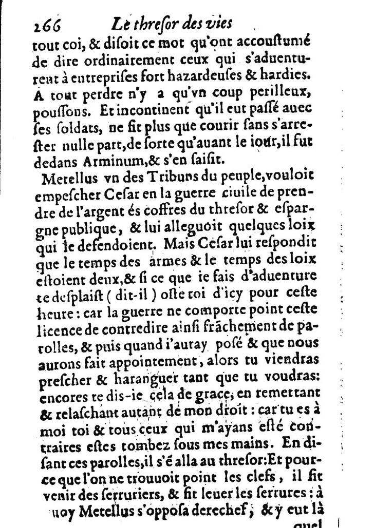 1611 - Pierre Rigaud - Trésor des vies de Plutarque - BM Lyon