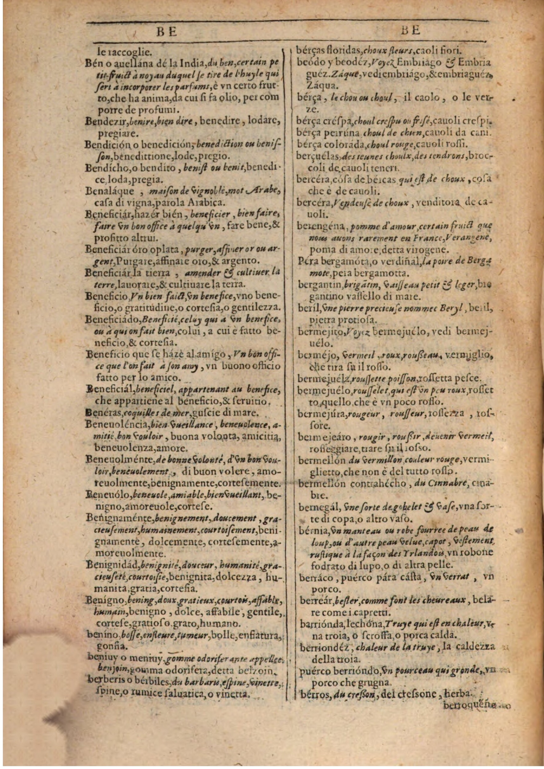 1609 - Philippe Albert et Alexandre Pernet - Trésor des trois langues française, italienne et espagnole (Première partie) - BSB Munich 1609 - Philippe Albert et Alexandre Pernet - Trésor des trois langues française, italienne et espagnole (Première partie) - BSB Munich