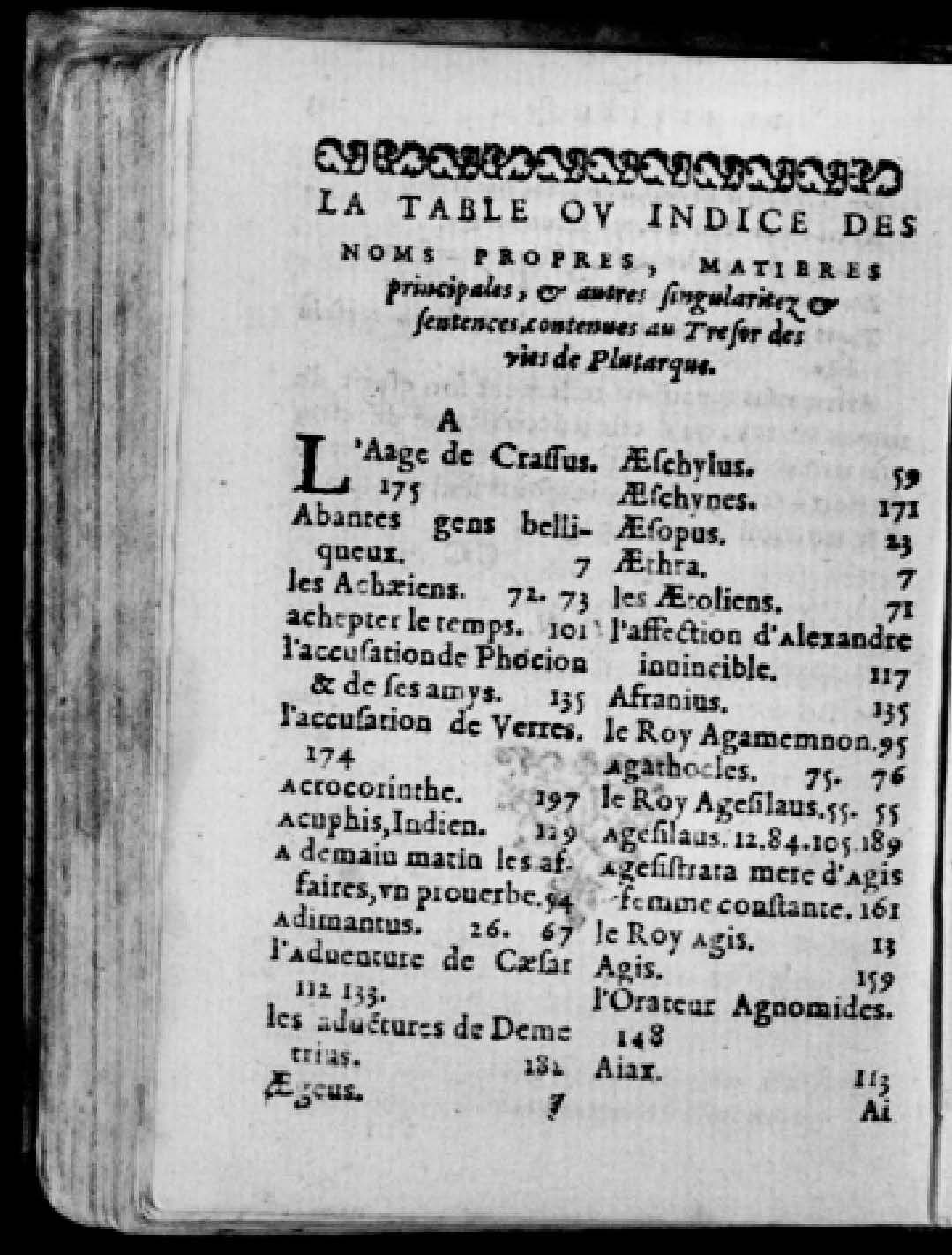 1574 - Benoît Rigaud - Trésor des vies de Plutarque - Avignon