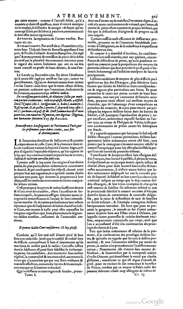 1629 - Veuve Nicolas Buon - Trésor du droit français (29620 T. 1) - BM Lyon