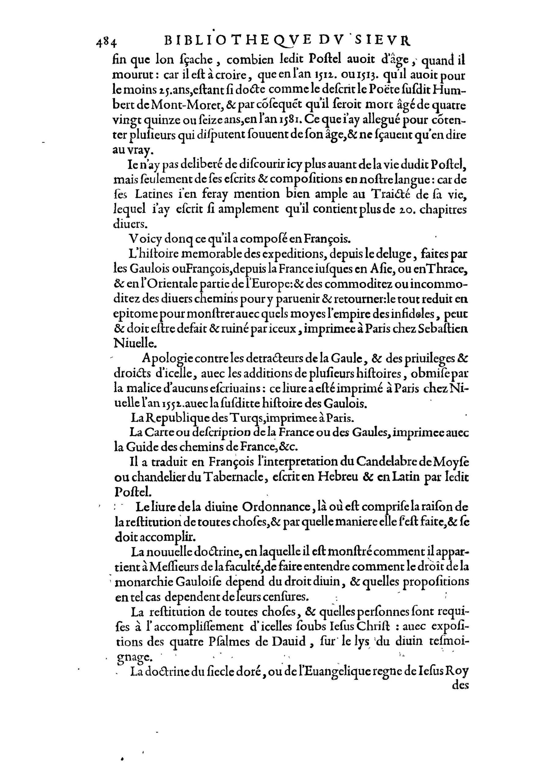 1584 - Abel L&#039;Angelier - Bibliothèques françaises - BnF
