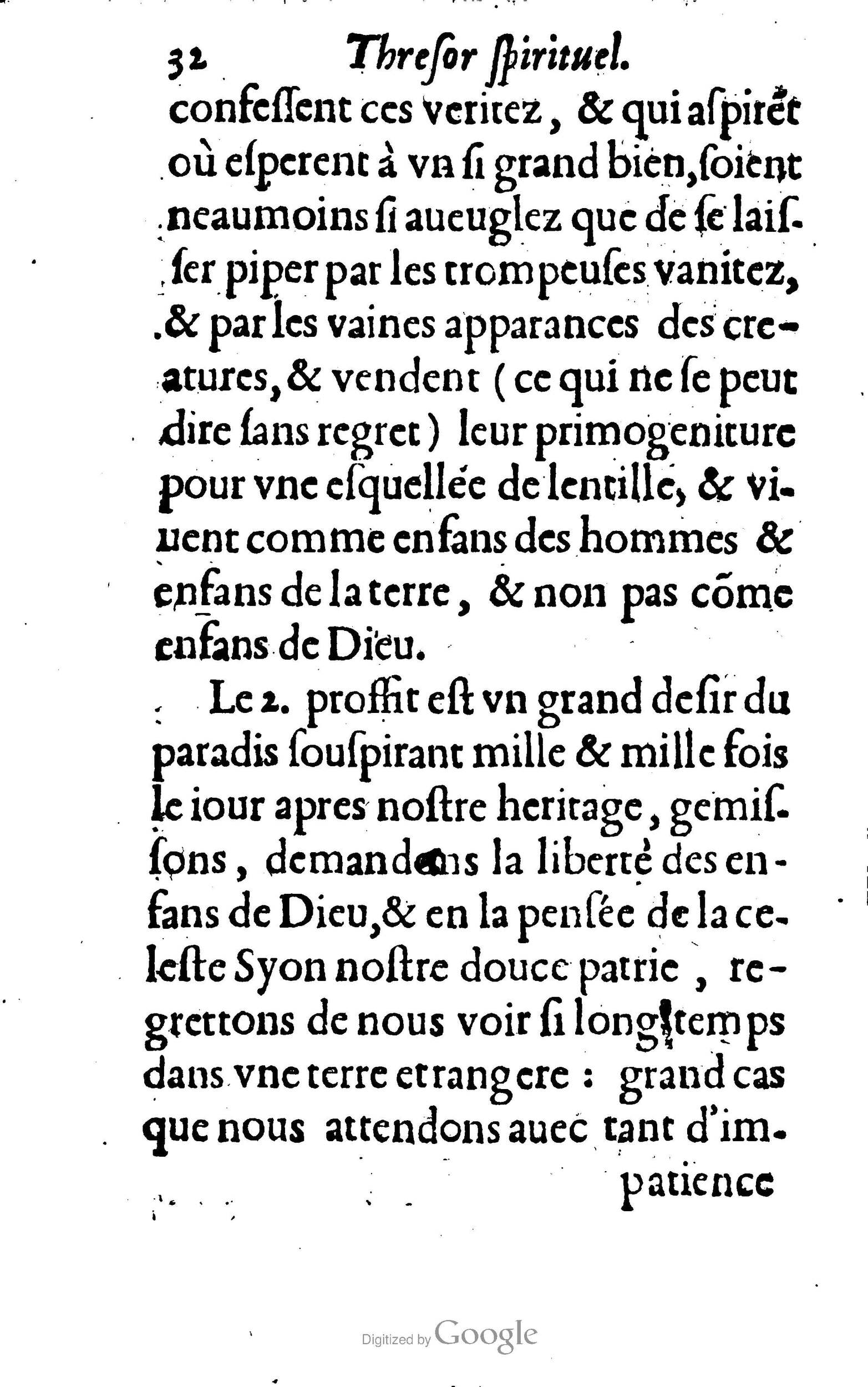 1633 - François Waudré - Trésor spirituel contenant les excellences du christianisme - BM Lyon
