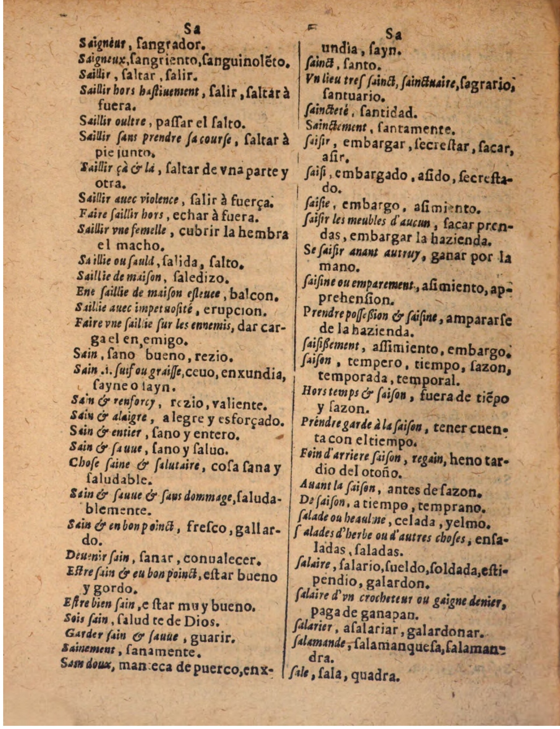 1624 - Hubert Antoine - Trésor des deux langues espagnole et française (Seconde partie) - BSB Munich