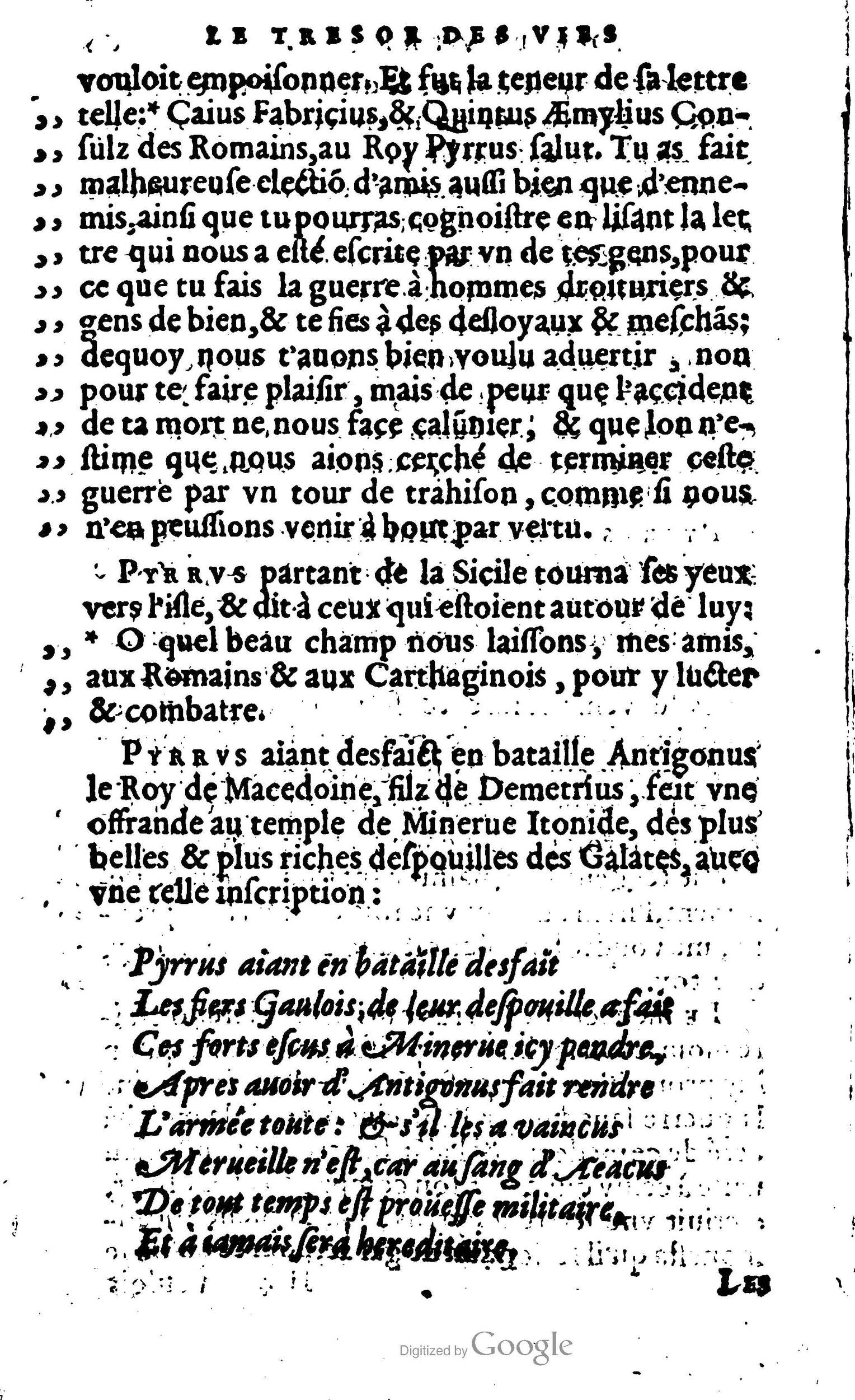 1568 - Willem Silvius - Trésor des vies de Plutarque - Anvers Plantin-Moretus