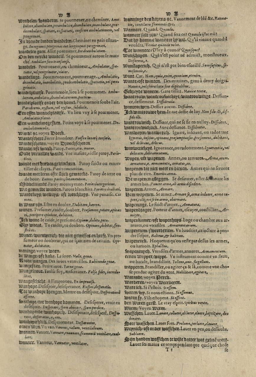 1573 - Christophe Plantin - Trésor du langage bas-allemand - Greifswald