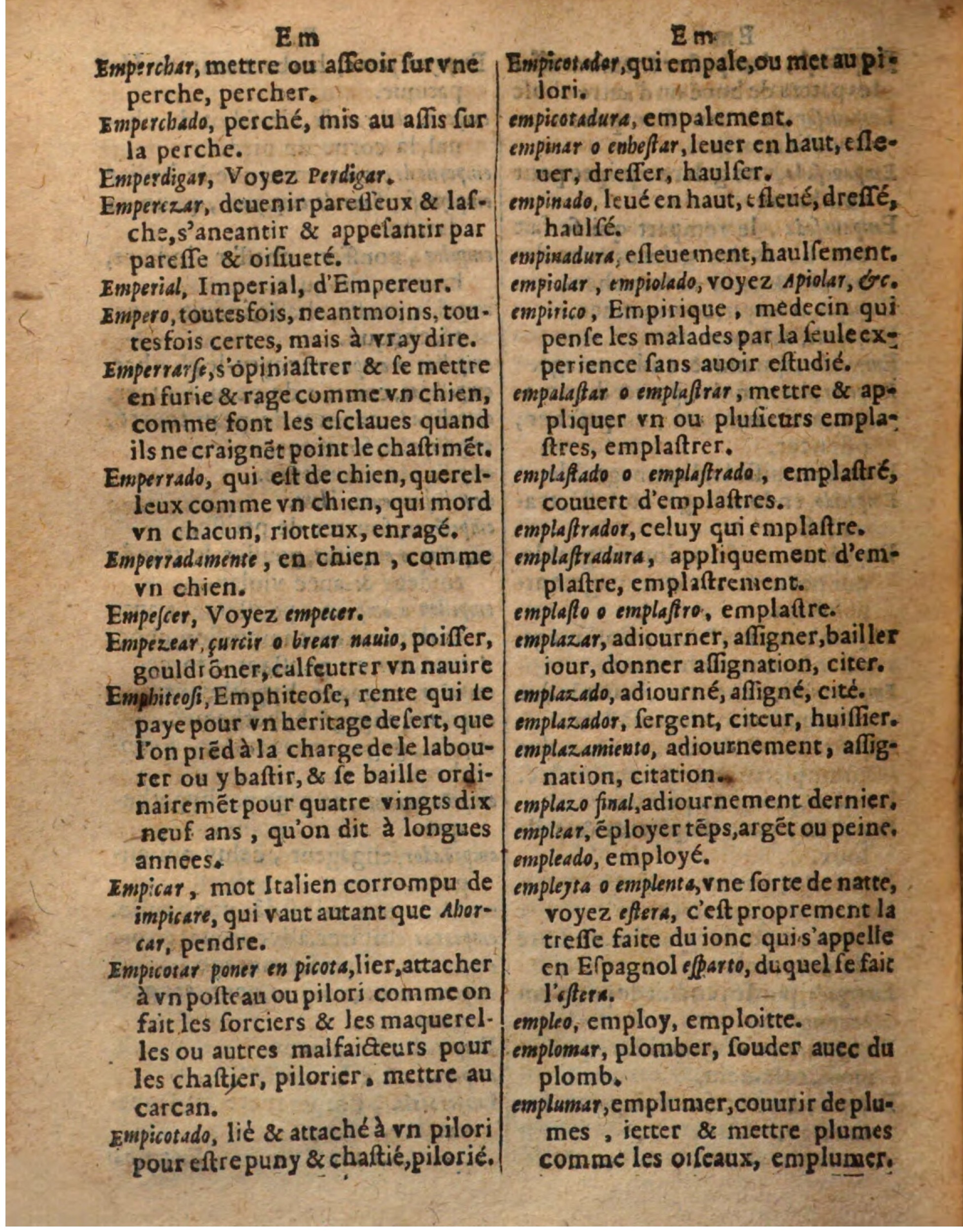 1625 - Hubert Antoine - Trésor des deux langues espagnole et française - Augsbourg