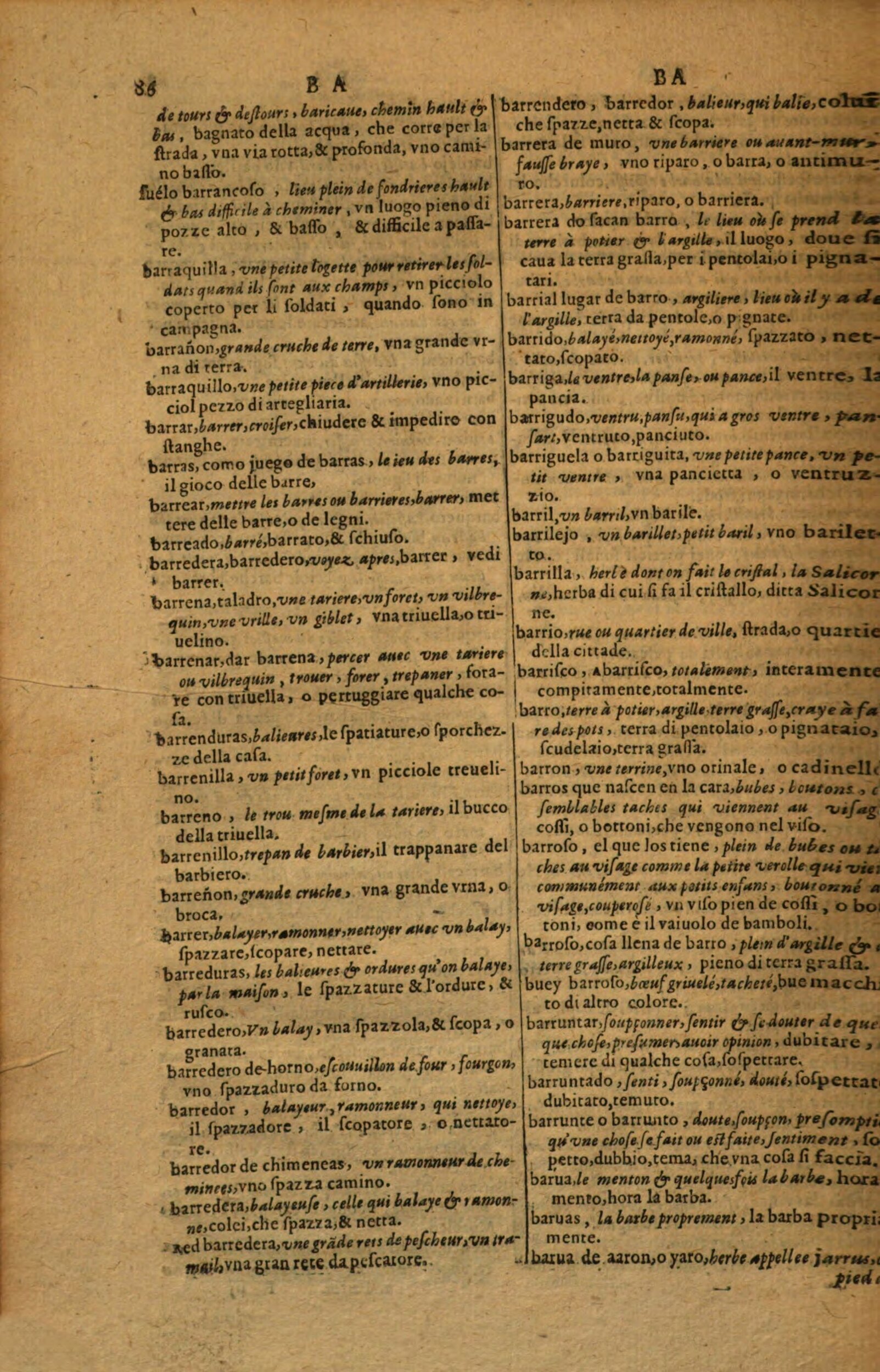 1617 - Samuel Crespin - Trésor des trois langues espagnole, française et italienne (Première partie) - Regensburg