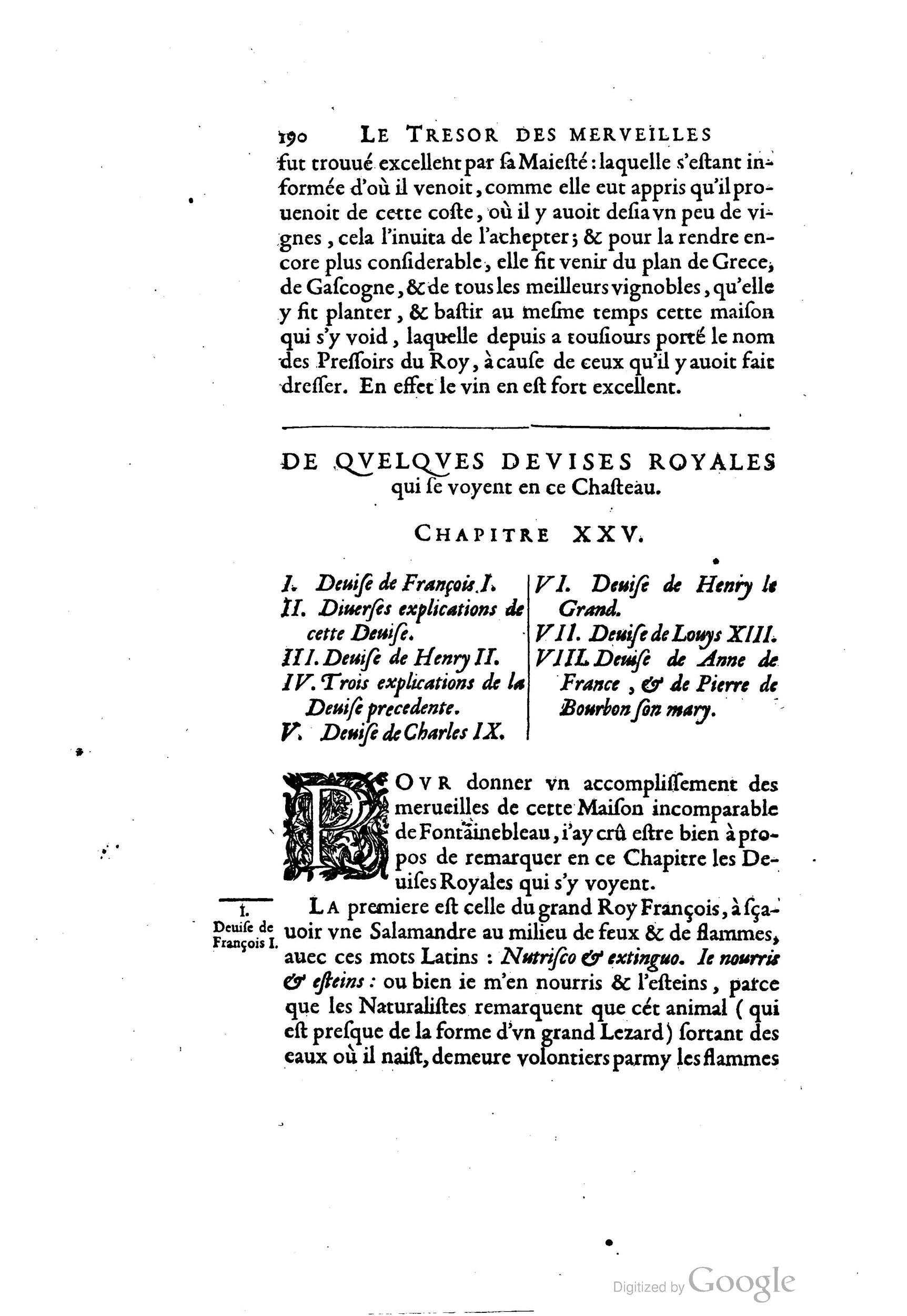 1642 - Sébastien Cramoisy - Trésor des merveilles de la maison royale de Fontainebleau - BM Lyon 1642 - Sébastien Cramoisy - Trésor des merveilles de la maison royale de Fontainebleau - BM Lyon