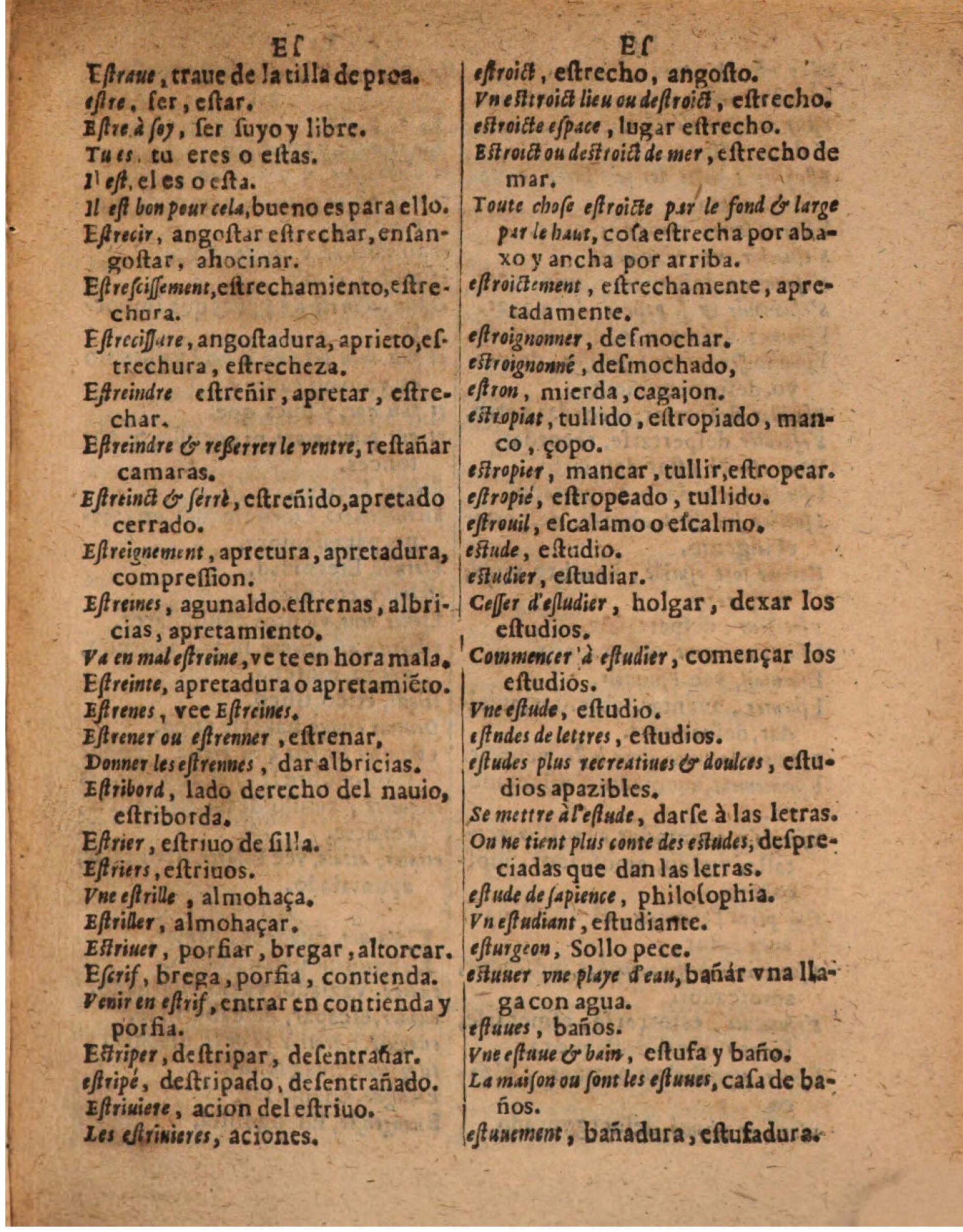 1624 - Hubert Antoine - Trésor des deux langues espagnole et française (Seconde partie) - BSB Munich