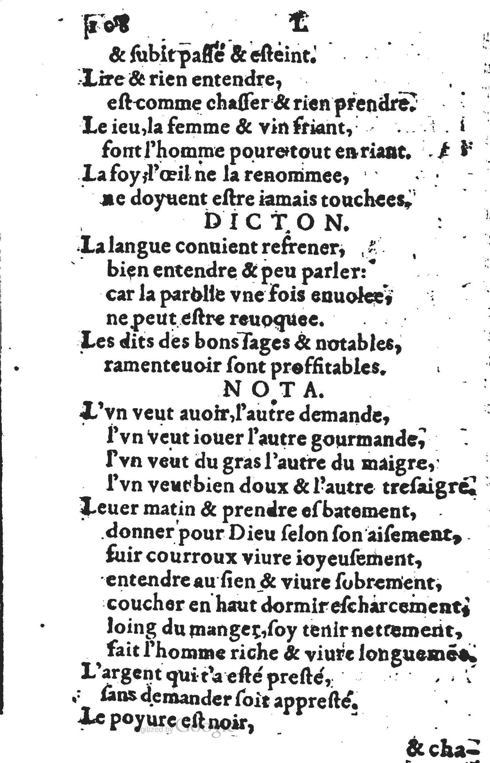 1578 - Nicolas Lescuyer - Trésor des sentences dorées - UGent