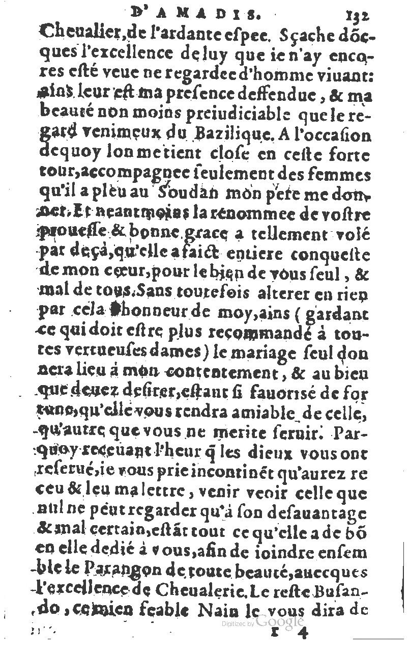 1582 - Jean Huguetan - Trésor des Amadis T. 1 - BM Lyon