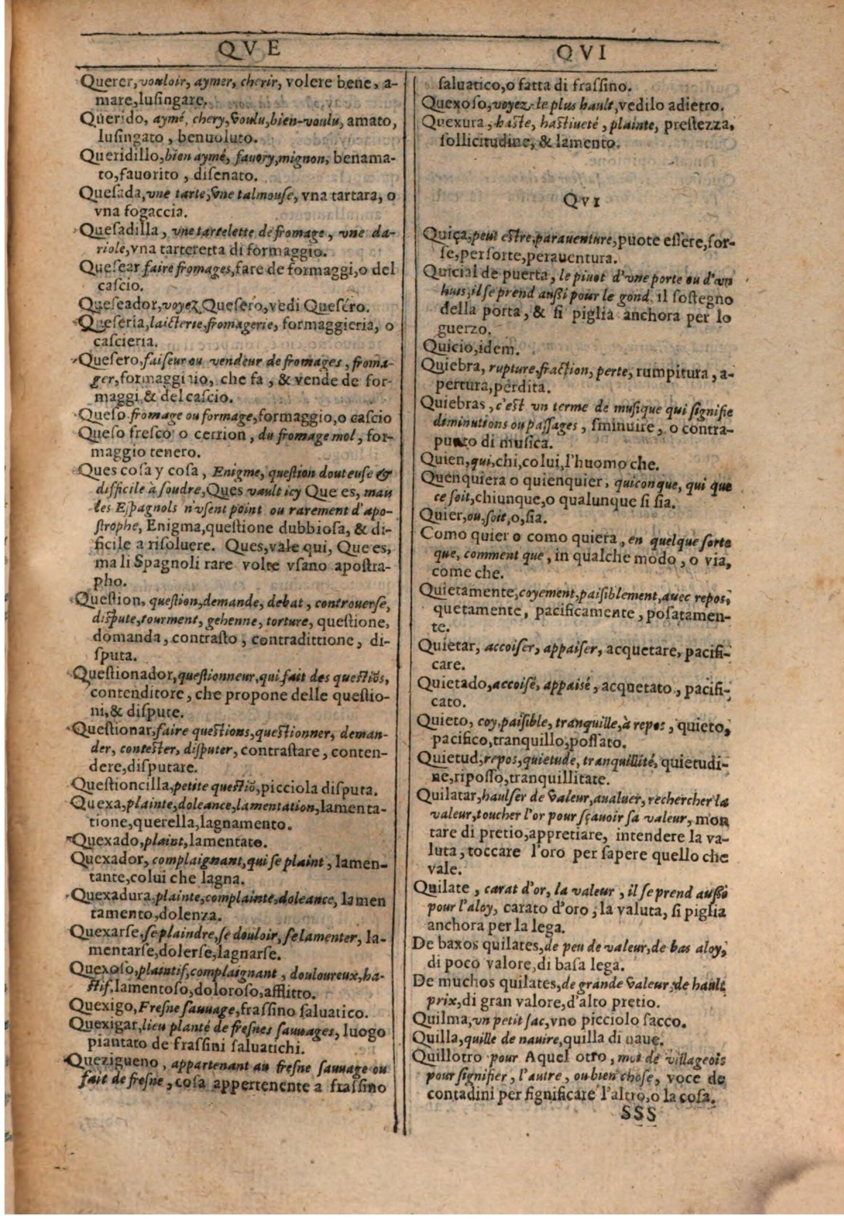 1609 - Philippe Albert et Alexandre Pernet - Trésor des trois langues française, italienne et espagnole (Première partie) - BSB Munich 1609 - Philippe Albert et Alexandre Pernet - Trésor des trois langues française, italienne et espagnole (Première partie) - BSB Munich