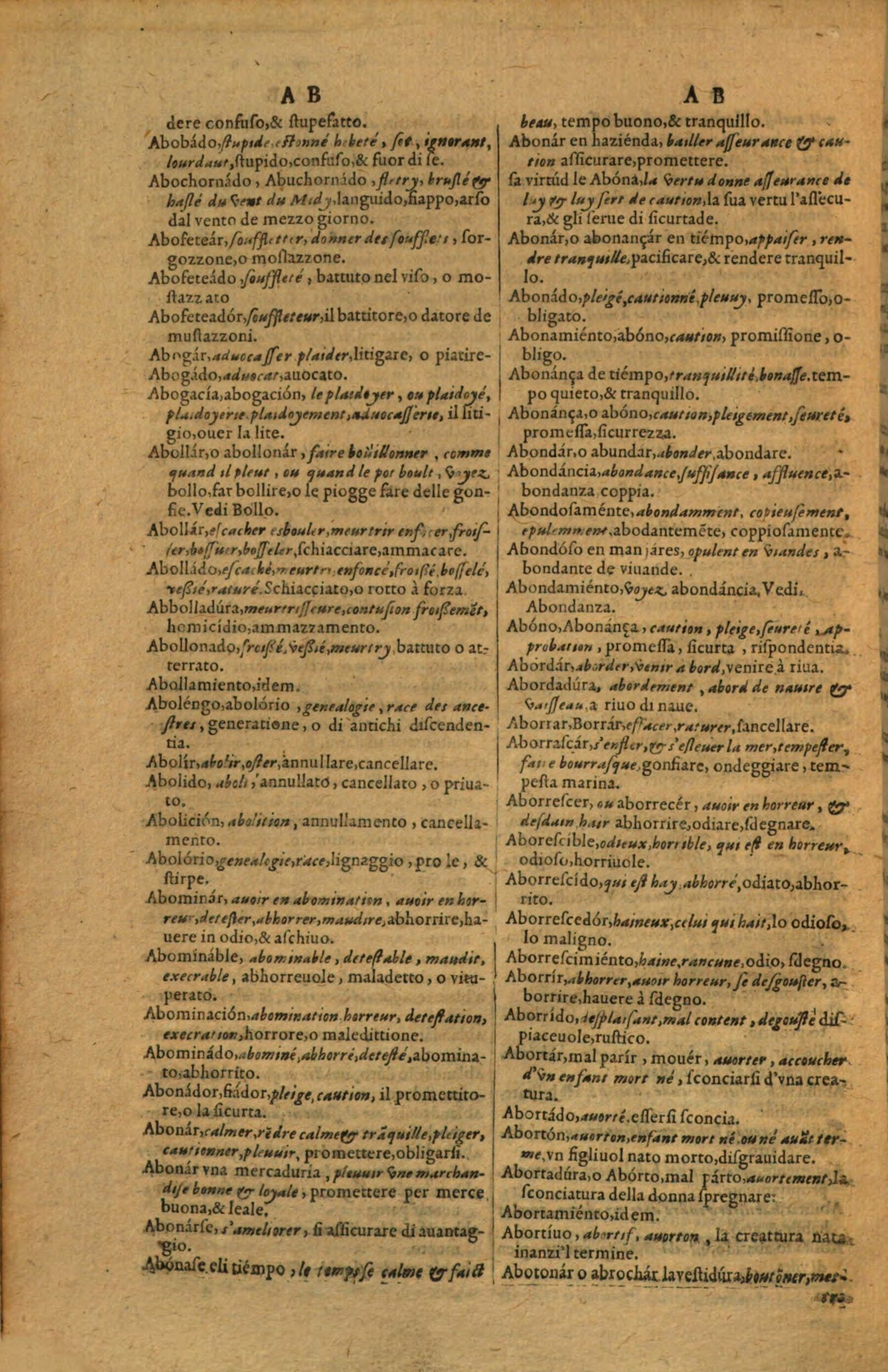 1617 - Samuel Crespin - Trésor des trois langues espagnole, française et italienne (Première partie) - Regensburg