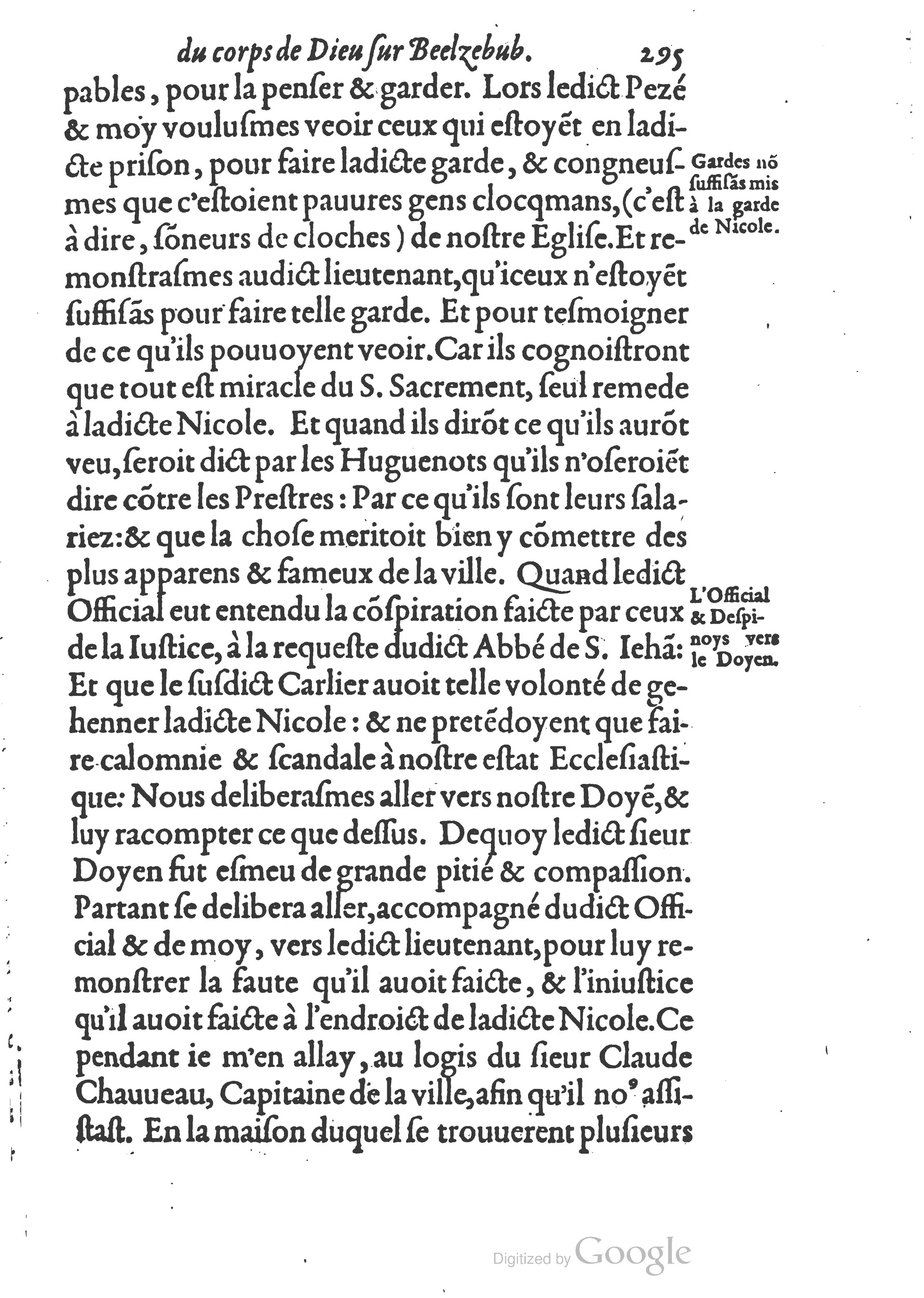 1578 - Nicolas Chesneau - Trésor et entière histoire de la triomphante victoire du corps de Dieu sur l’esprit malin - British Library