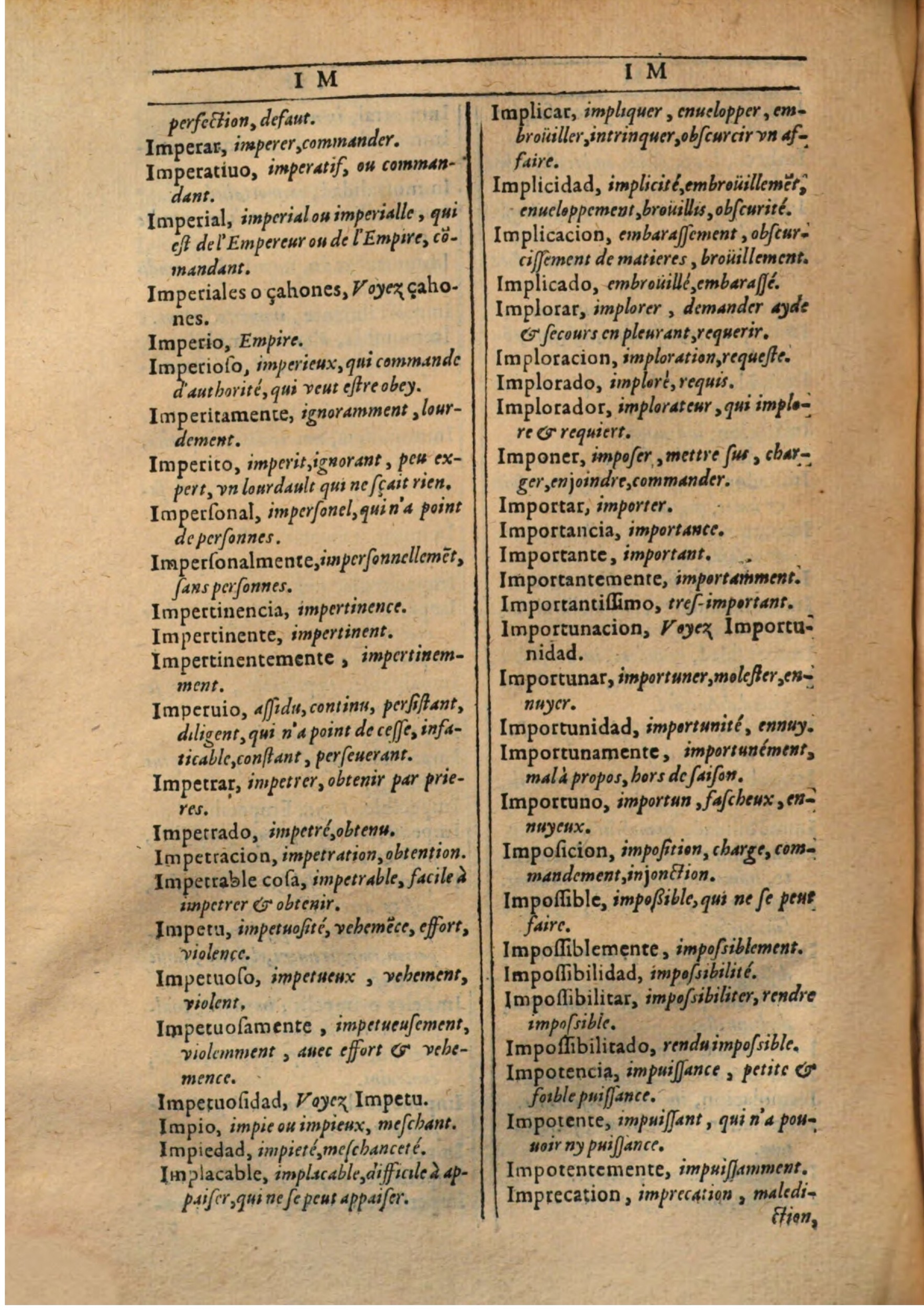 1607 - Marc Orry - Trésor des deux langues espagnole et française (Première partie) - BSB Munich 1607 - Marc Orry - Trésor des deux langues espagnole et française (Première partie) - BSB Munich