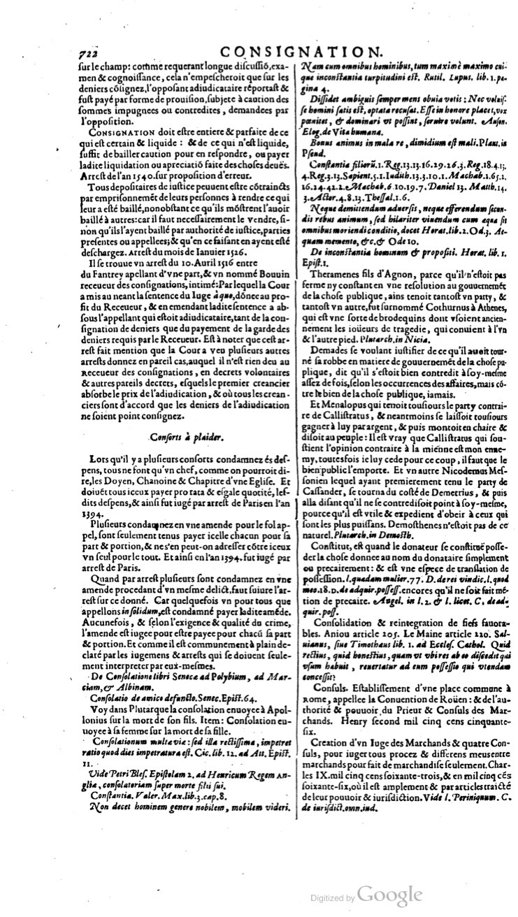 1629 - Veuve Nicolas Buon - Trésor du droit français (21754 T. 1) - BM Lyon