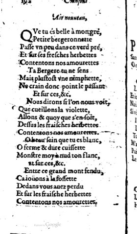 1623 - Jacques Cailloüé - Trésor ou recueil des chansons amoureuses - British Library