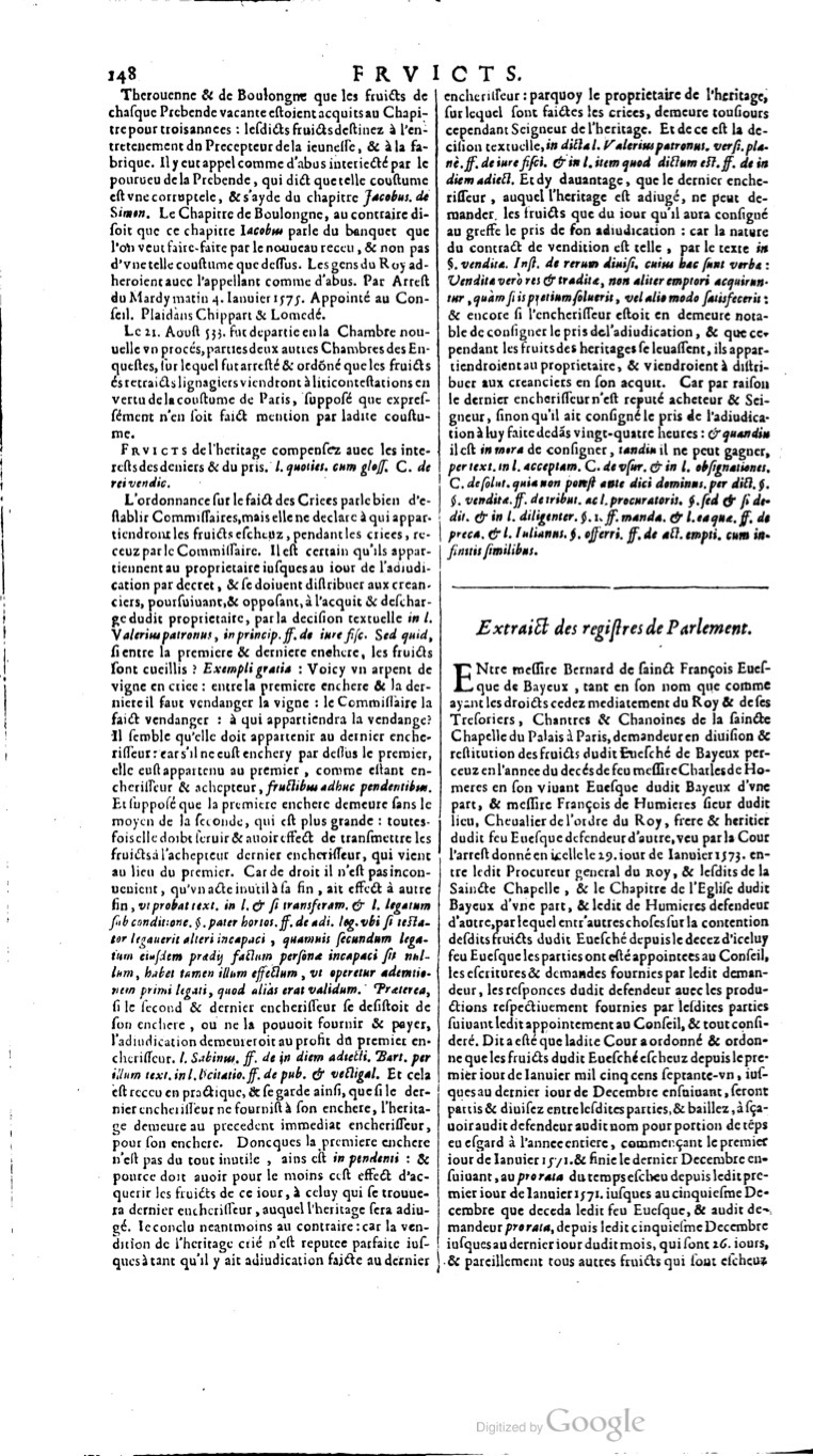1629 - Veuve Nicolas Buon - Trésor du droit français (29620 T. 2) - BM Lyon