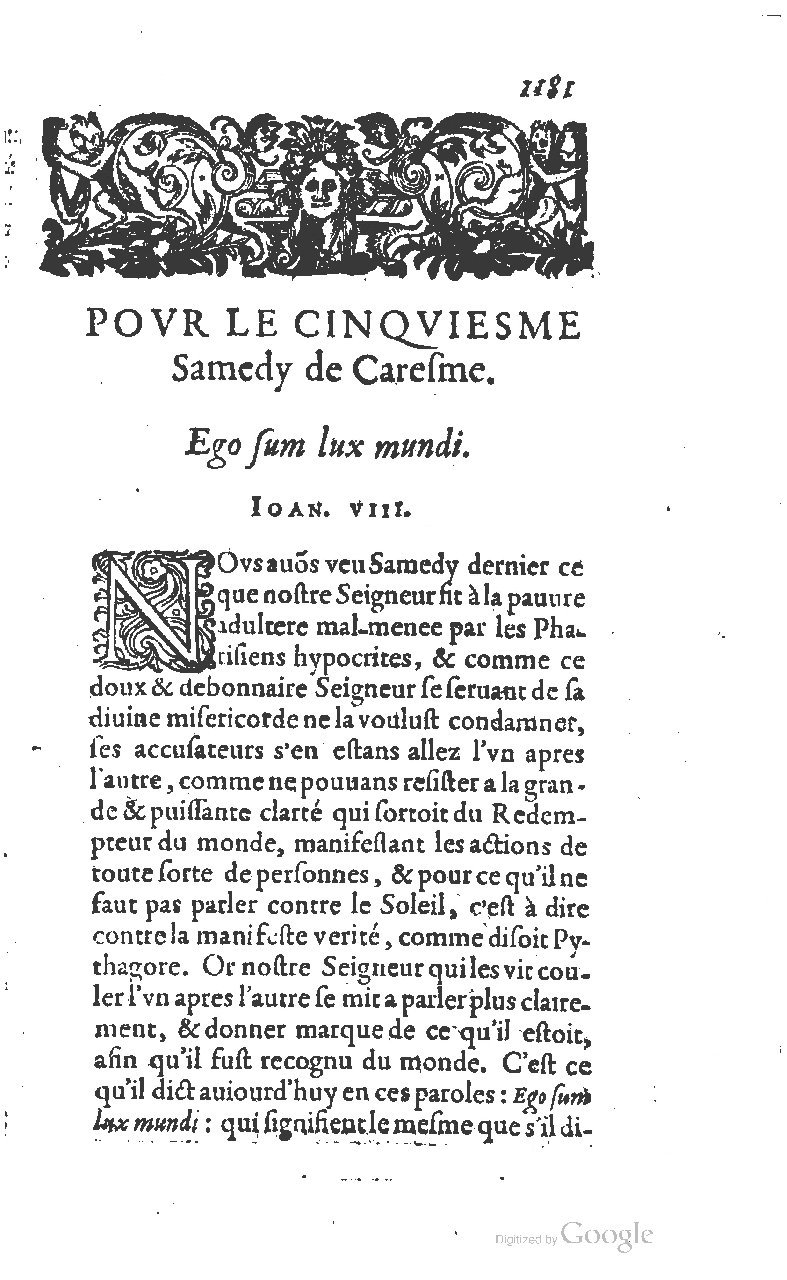 1607 - Nicolas Du Fossé - Trésor quadragésimal - T 01 - BM Lyon