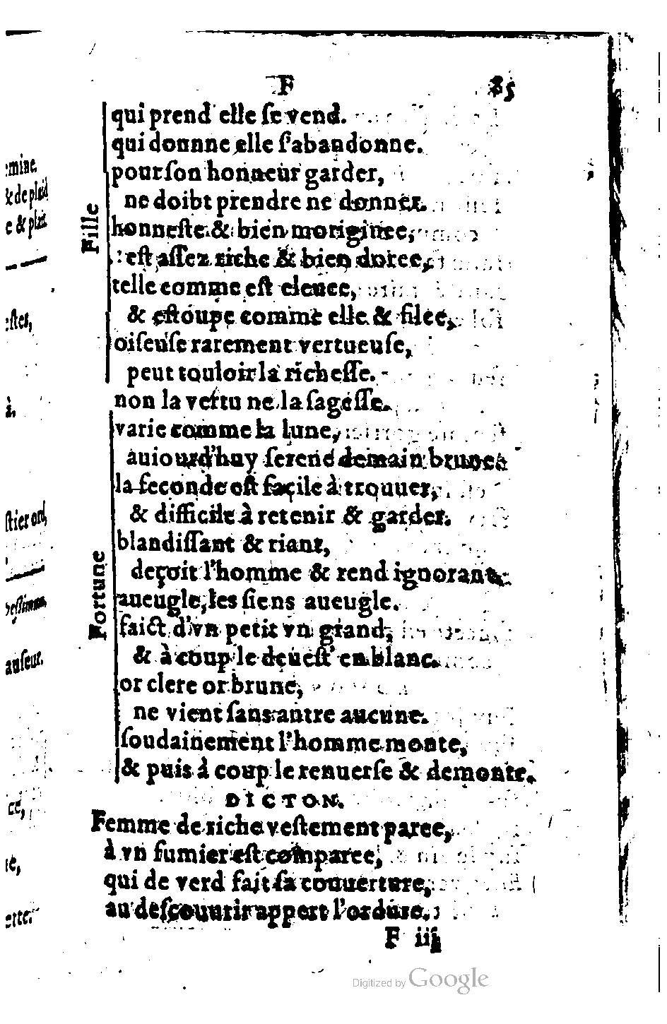 1582 - Nicolas Bonfons - Trésor des sentences dorées - BM Lyon