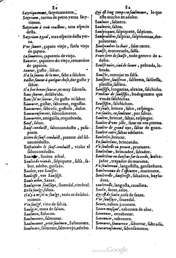 1621 - Adrian Tiffaine - Trésor des deux langues espagnole et française - BM Lyon