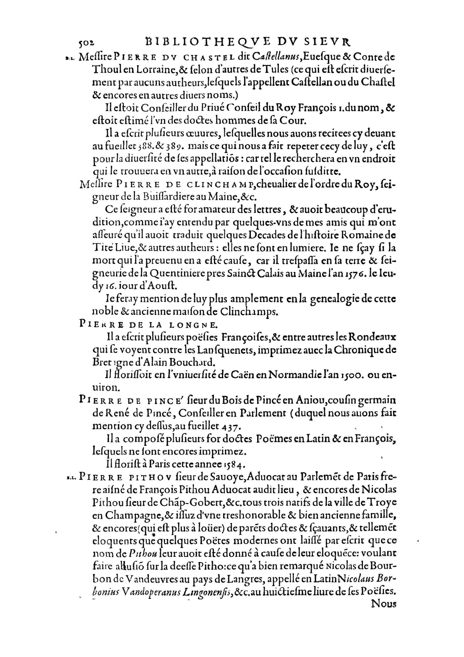 1584 - Abel L&#039;Angelier - Bibliothèques françaises - BnF