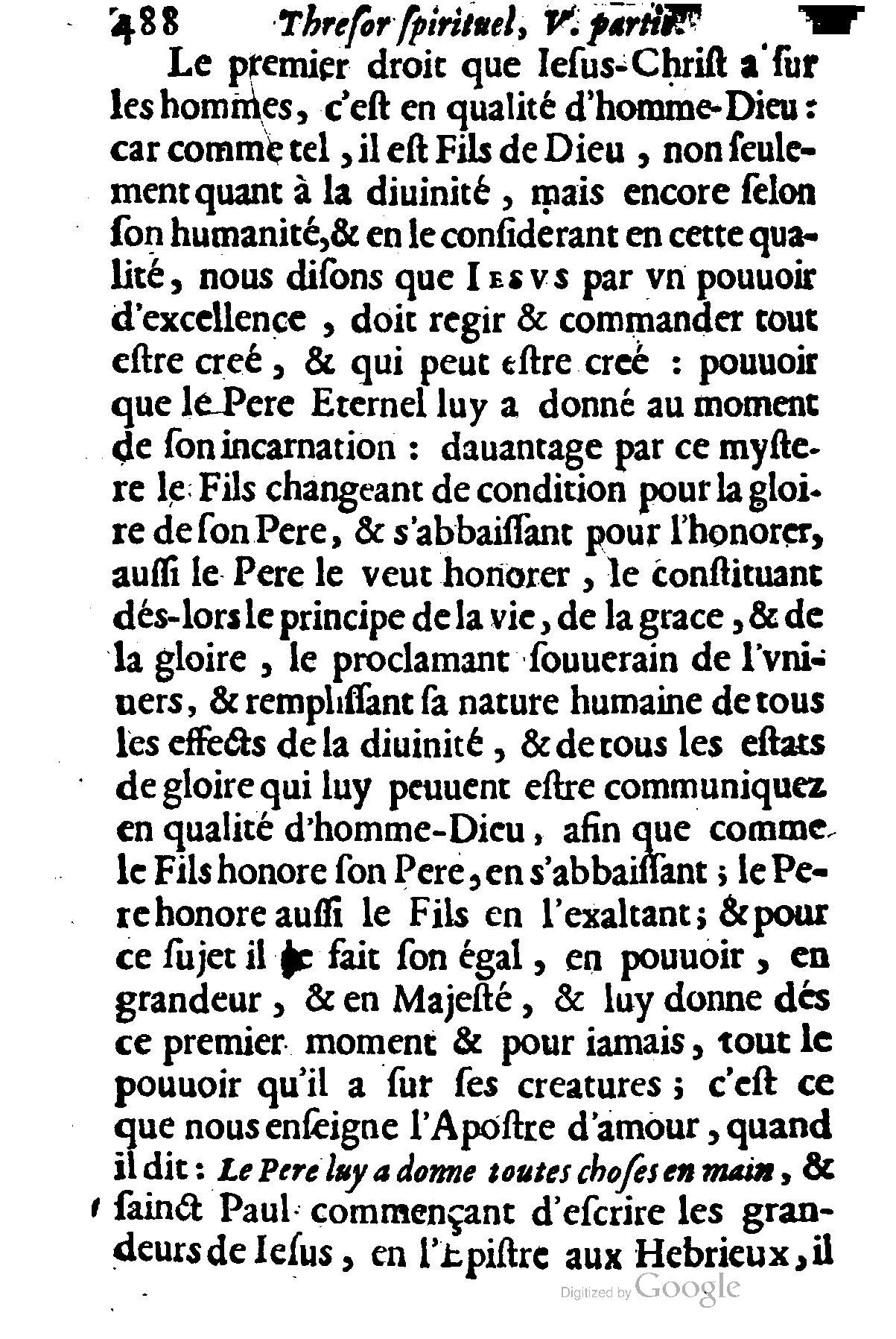 1635 - Sébastien Huré - Trésor spirituel contenant les obligations - BM Lyon