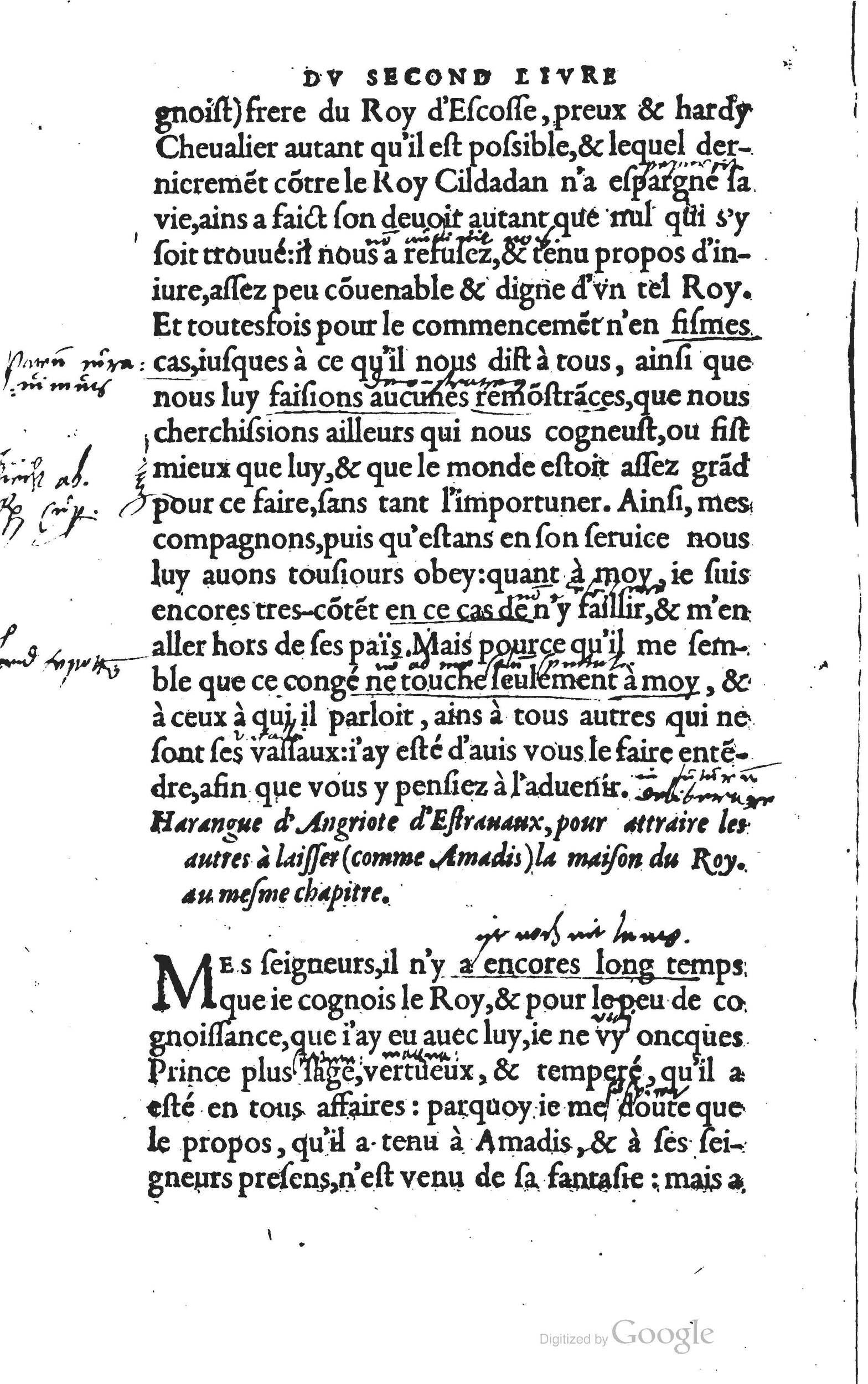 1560 - Vincent Sertenas et Gilles Robinot - Trésor des Amadis - British Library