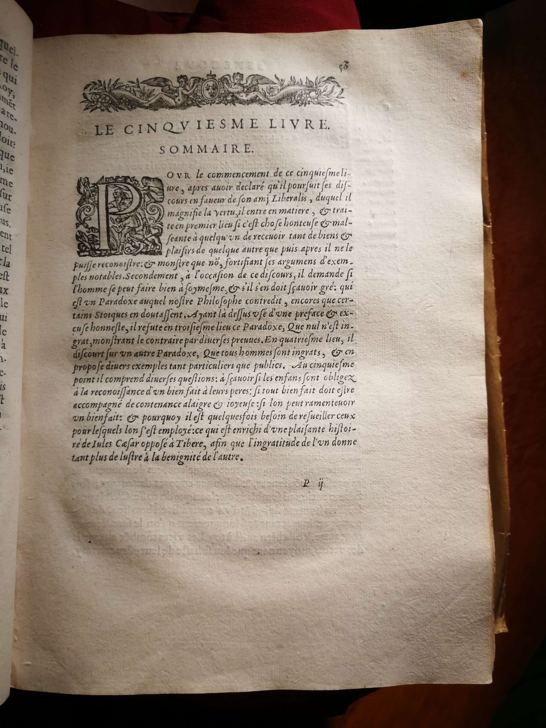 1595 - Jean Houzé - Œuvres morales et mêlées de Sénèque, Trésor de philosophie morale - T. 1 - BnF