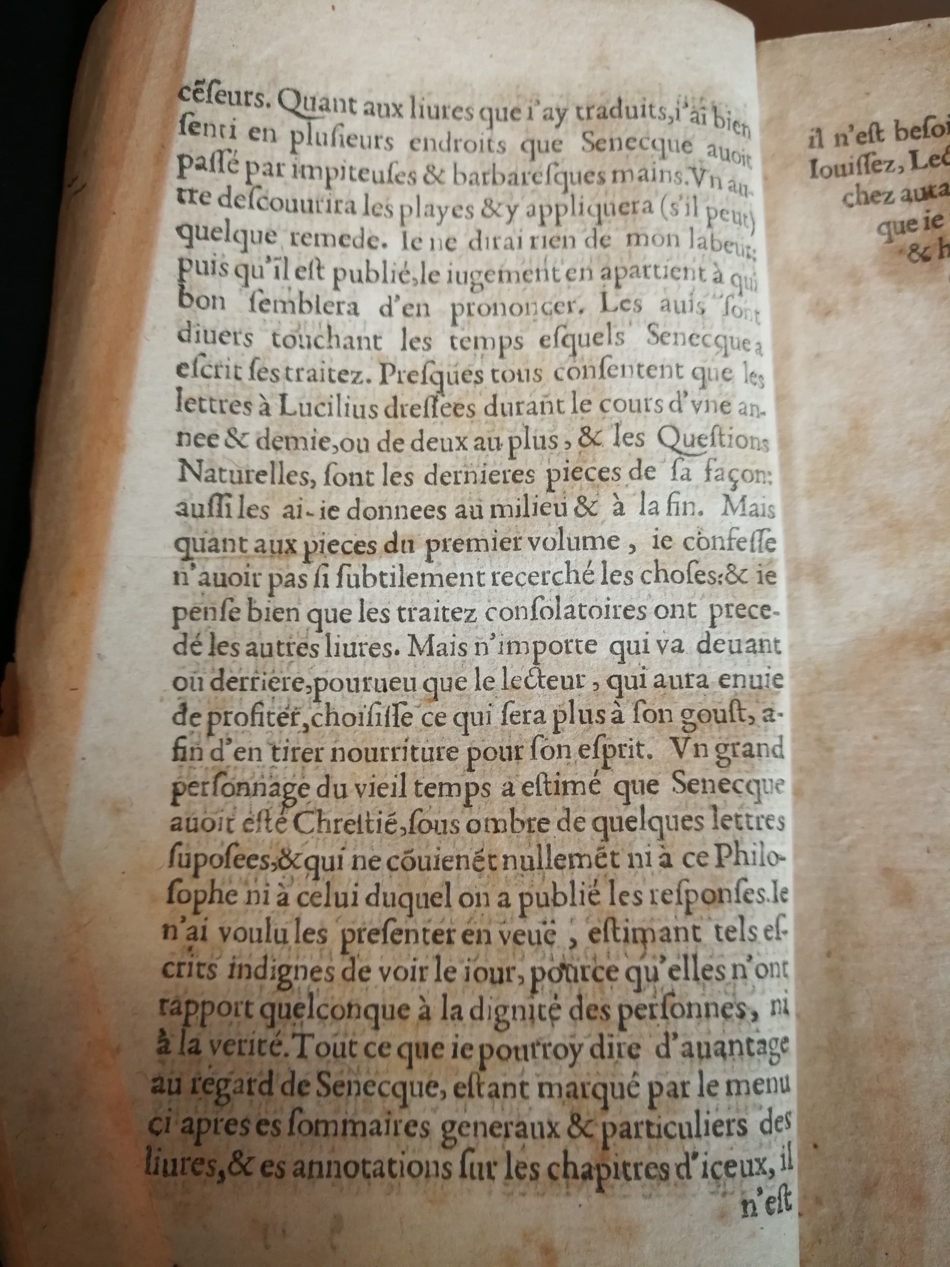 1606 - Jean Arnaud - Œuvres morales et mêlées de Sénèque, Trésor de philosophie morale - BM Marseille