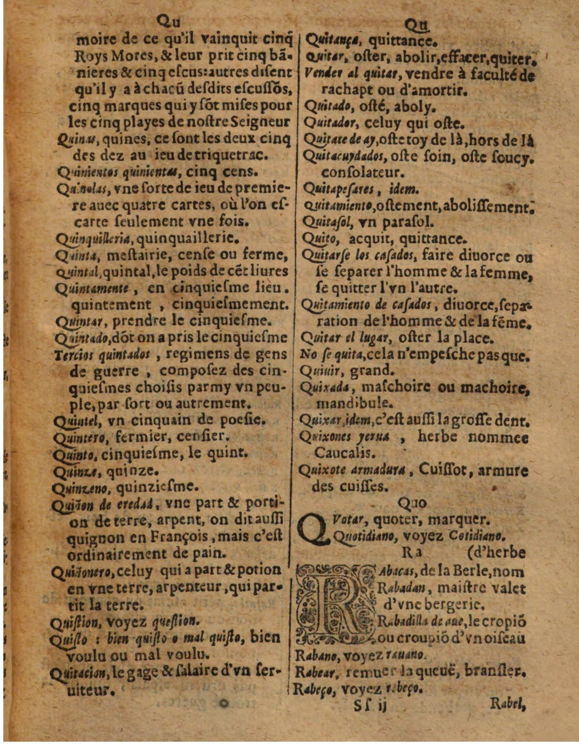 1625 - Hubert Antoine - Trésor des deux langues espagnole et française - Augsbourg