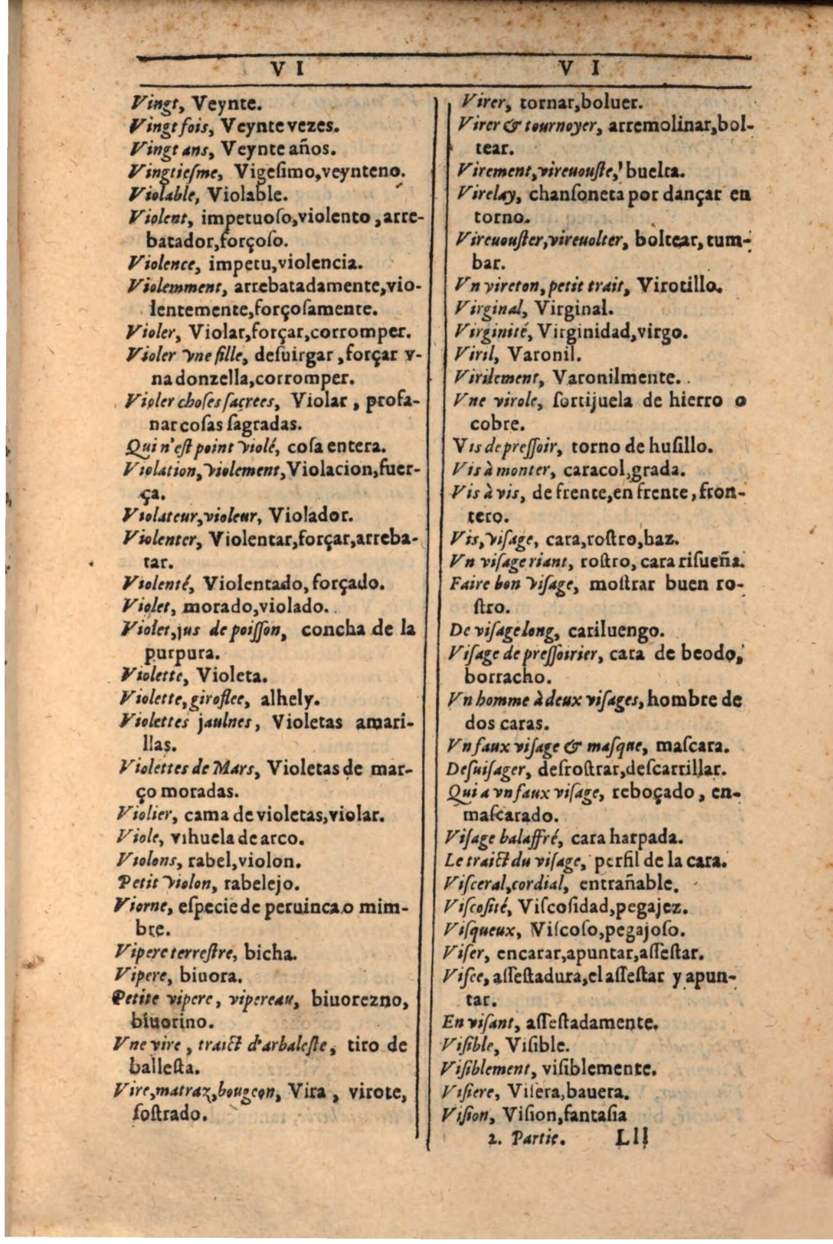 1607 - Marc Orry - Trésor des deux langues espagnole et française (Seconde partie) - BSB Munich