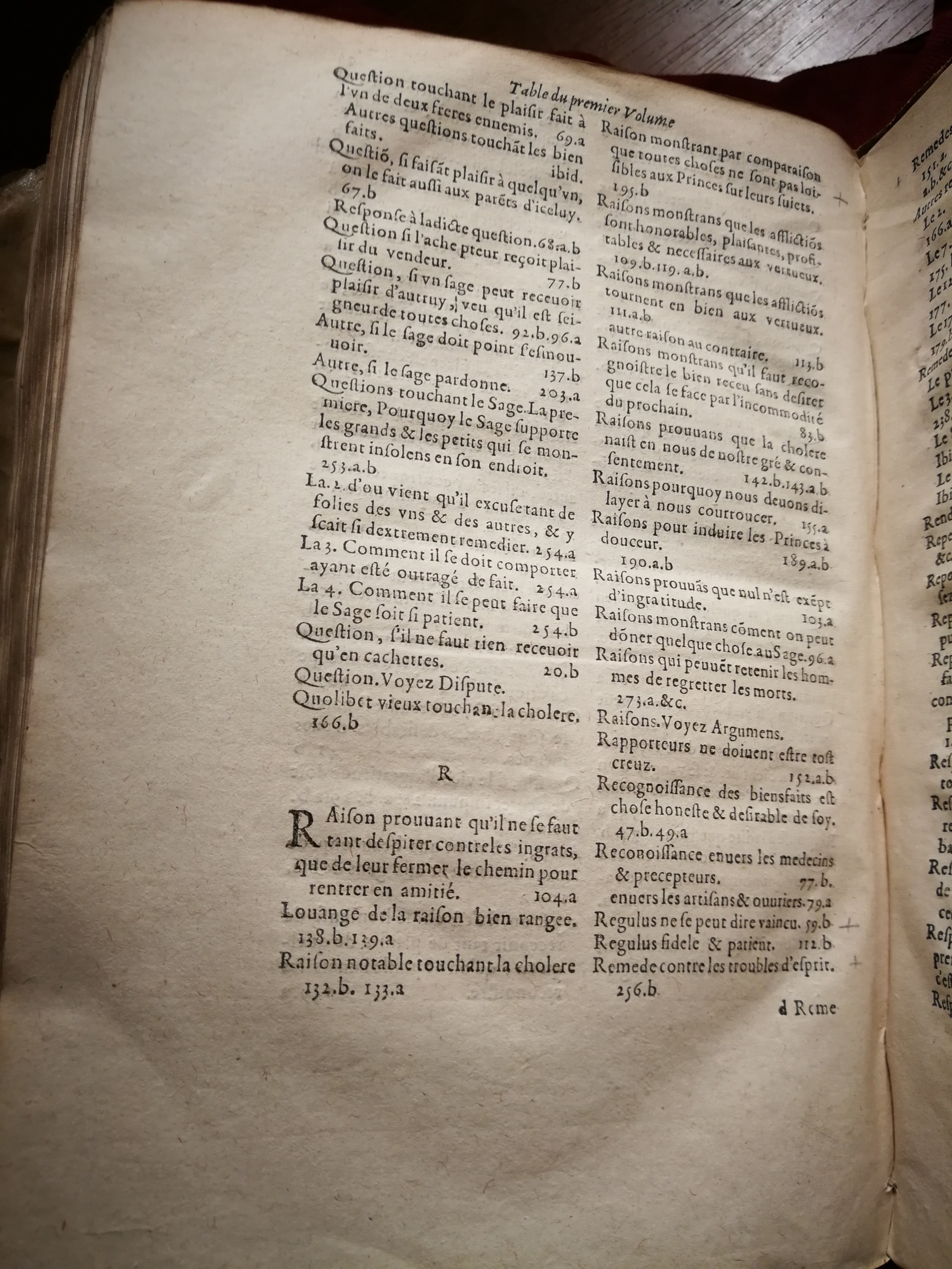 1595 - Jean Houzé - Œuvres morales et mêlées de Sénèque, Trésor de philosophie morale - T. 1 - BnF