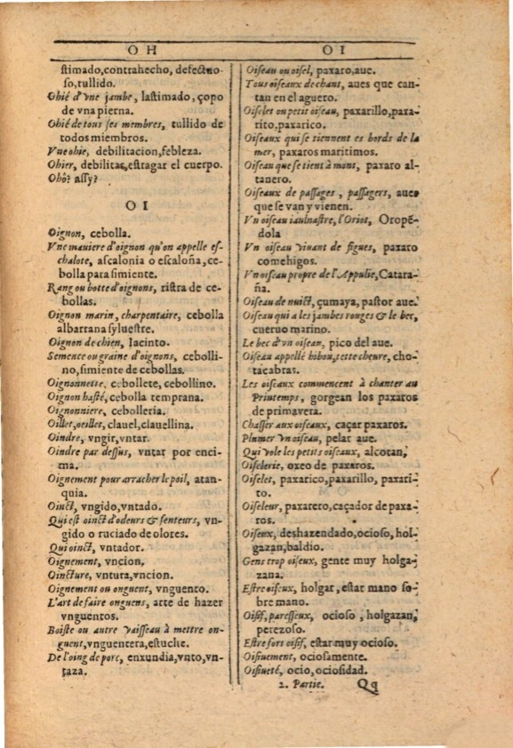 1607 - Marc Orry - Trésor des deux langues espagnole et française (Première et Seconde parties) - ÖNB Wien